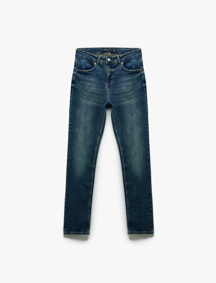  Pamuklu Normal Bel Slim Fit Jean Pantolon - Brad Jean