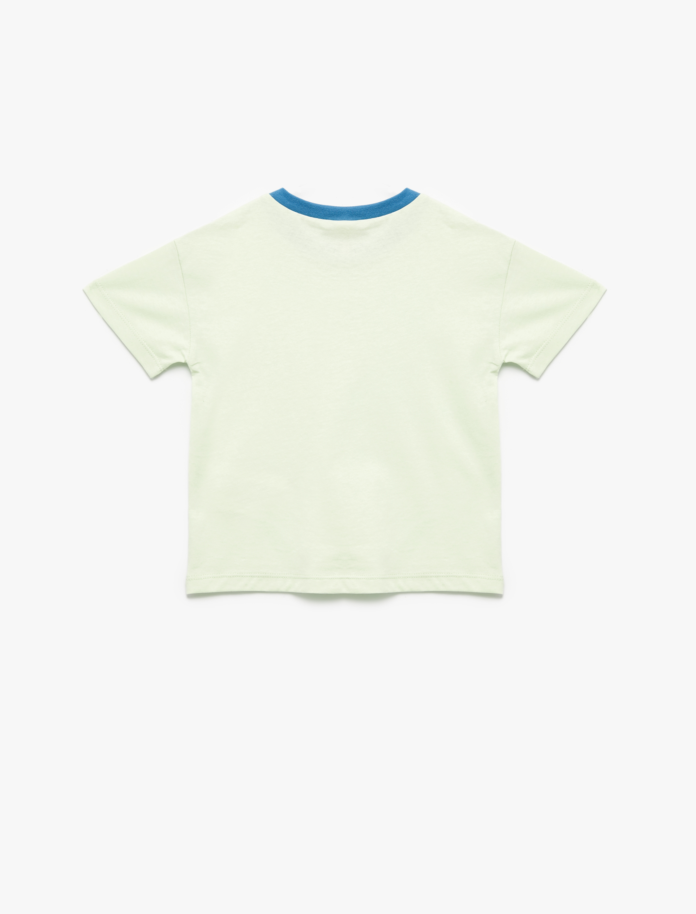  Erkek Bebek Robot Baskılı Pamuklu Kısa Kollu Bisiklet Yaka Tişört