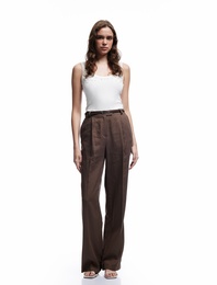 Pamuklu Slim Fit İnci İşleme Detaylı Fiyonklu U Yaka Atlet