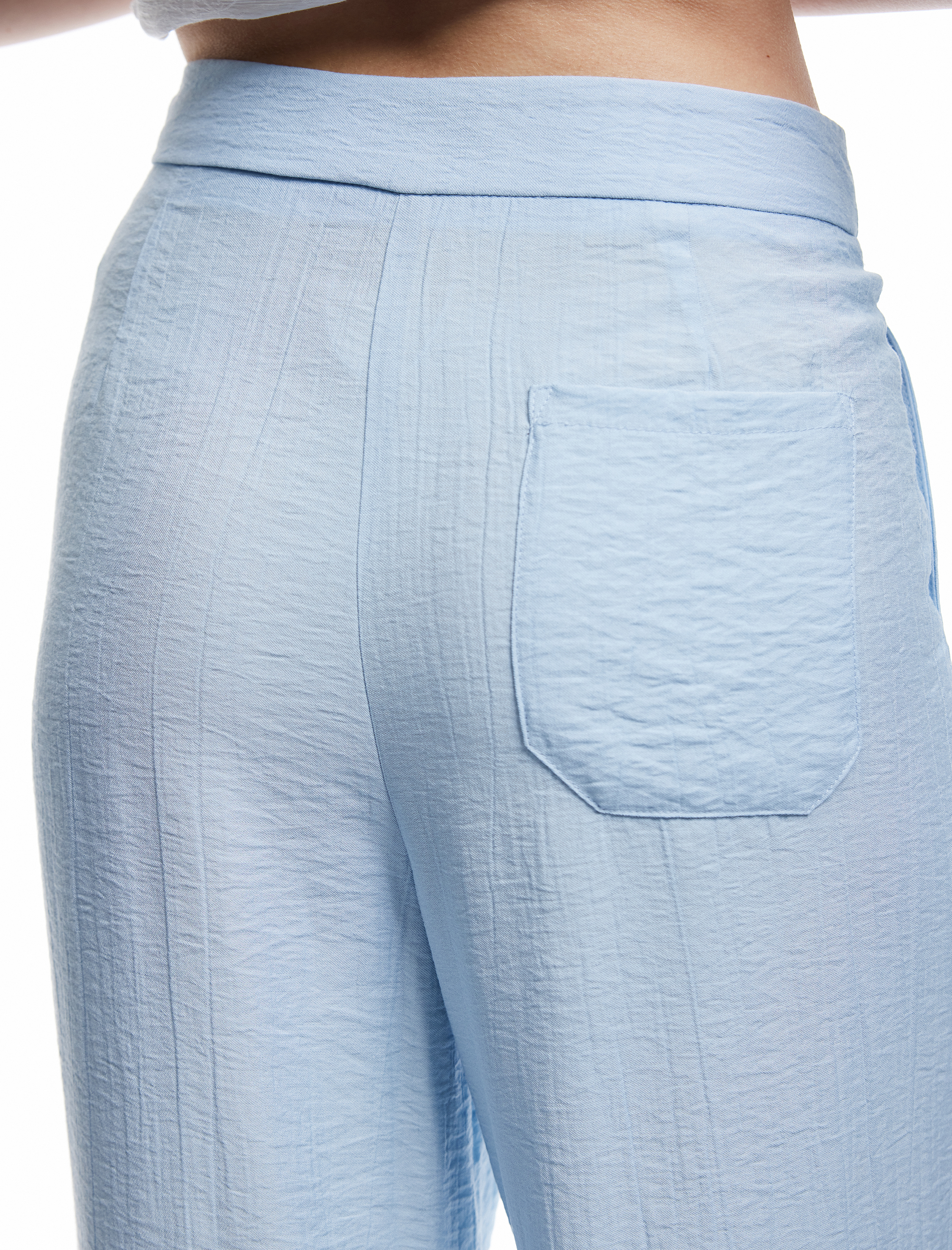   Koton X Melis Ağazat - Astarlı Viskon Kumaş Pile Detaylı Cepli  Palazzo Pantolon