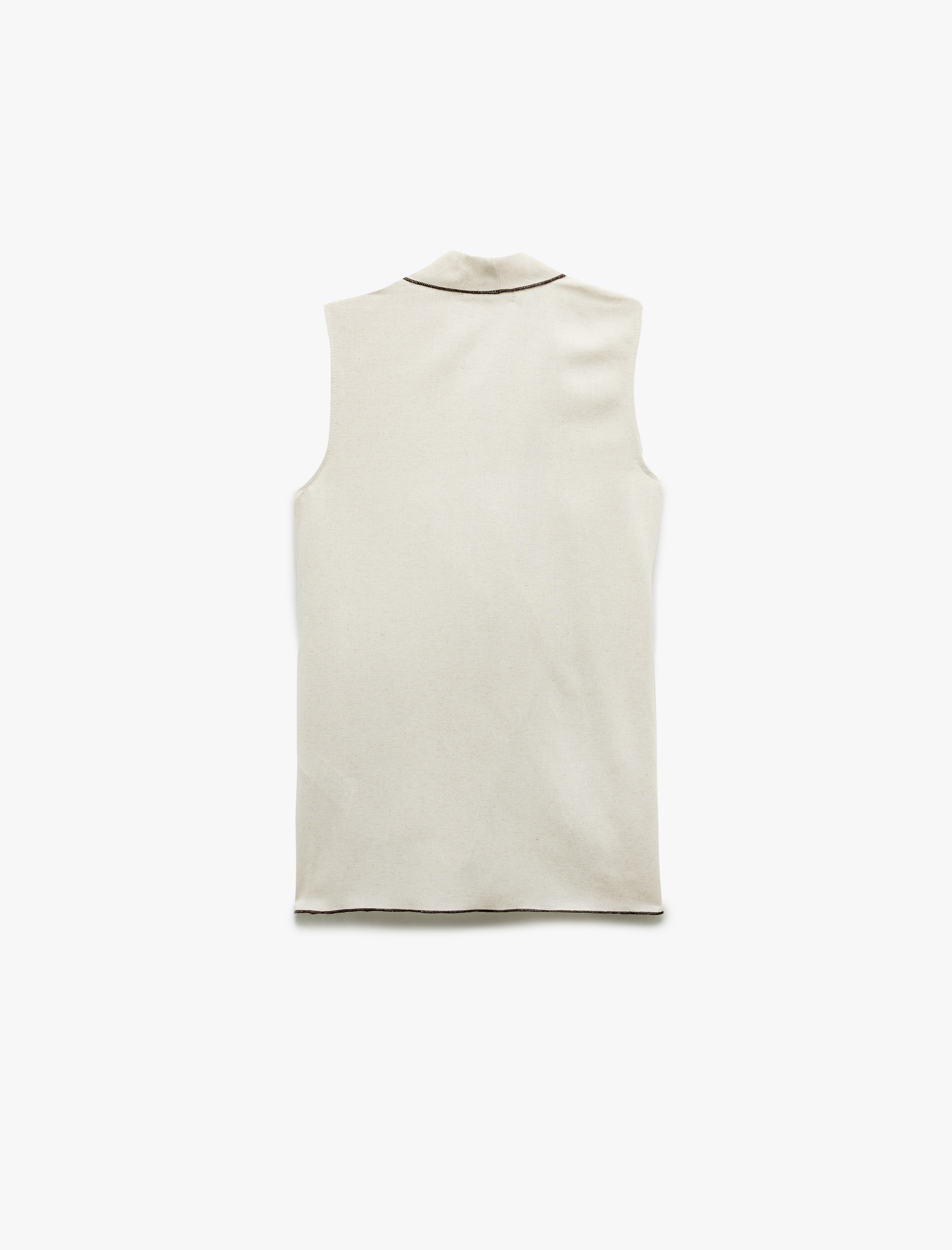   Kolsuz Şal Yaka Asimetrik Kesim Kruvaze Keten Karışımlı Bluz