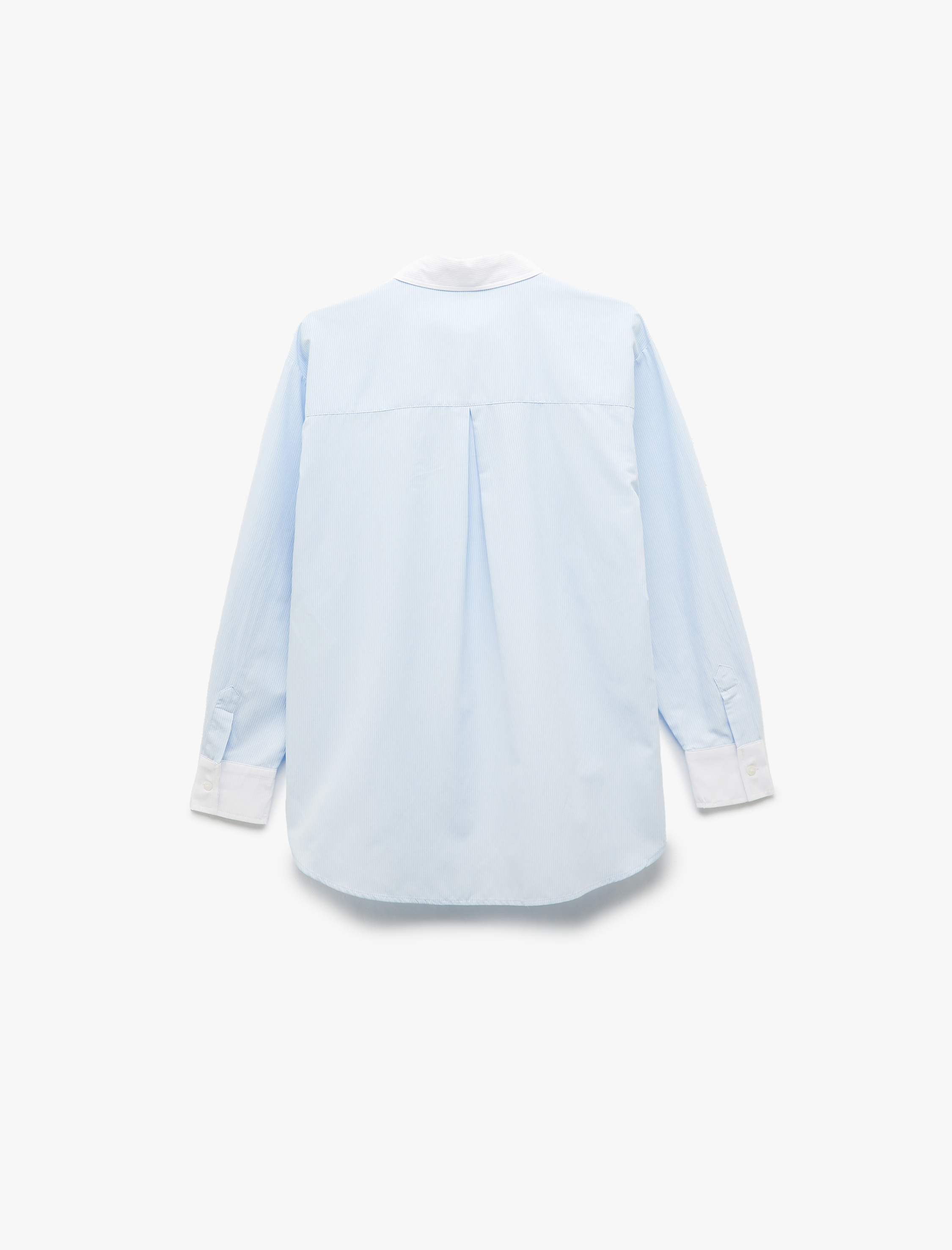   Rahat Kalıp Kalça Boy Klasik Yaka Uzun Kollu Gömlek