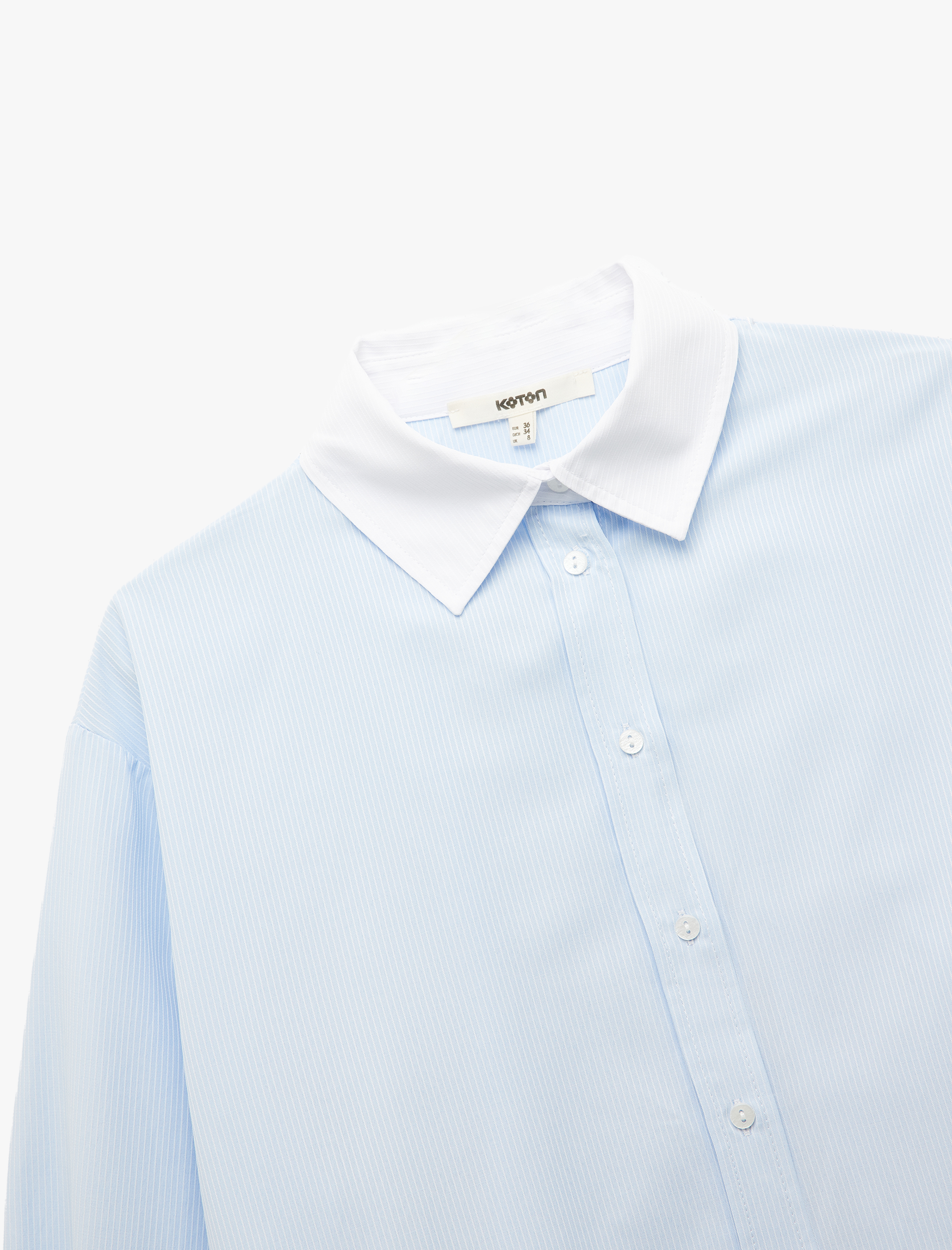   Rahat Kalıp Kalça Boy Klasik Yaka Uzun Kollu Gömlek