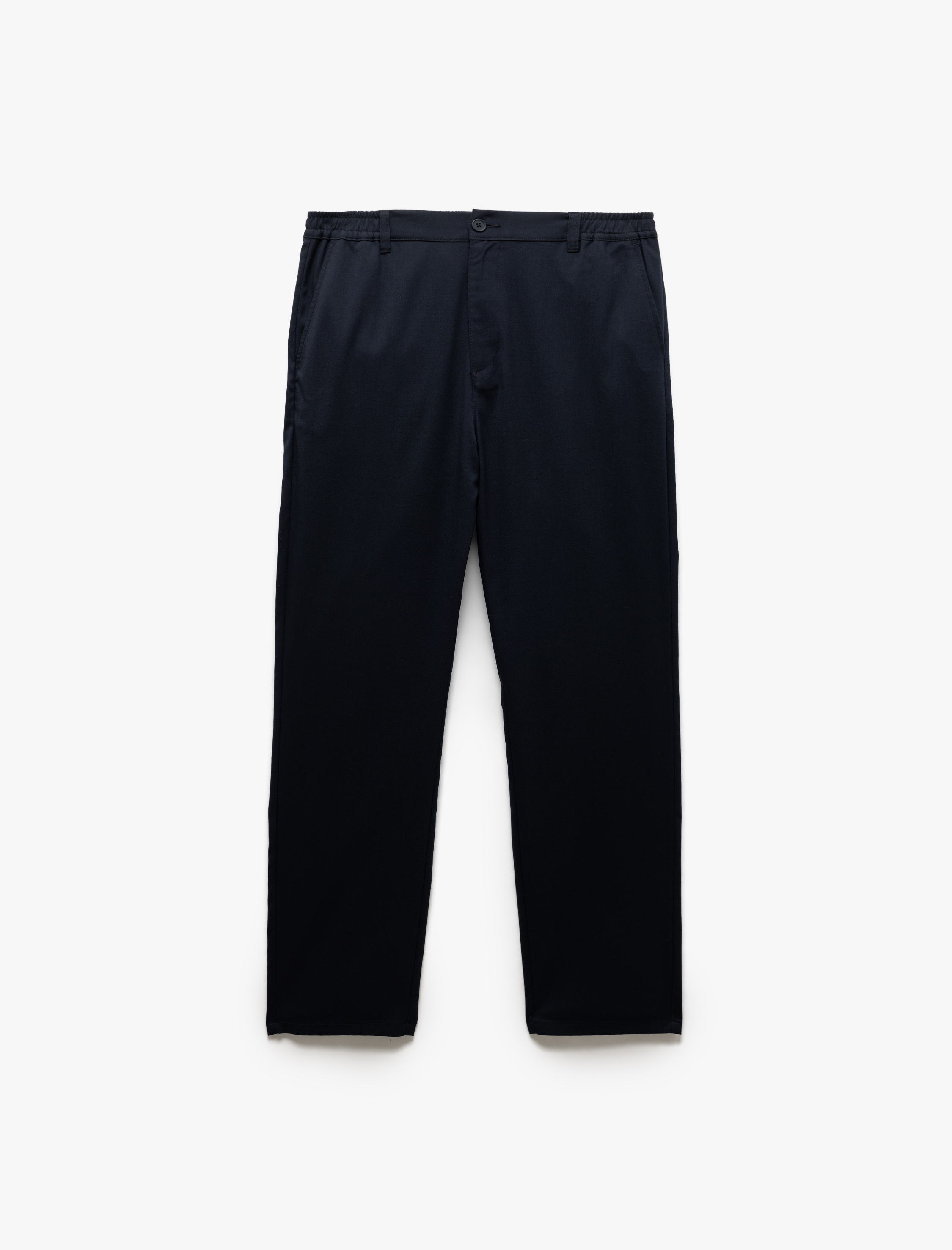   Düğmeli Viskon Karışımlı Chino Cep Detaylı Kumaş Pantolon