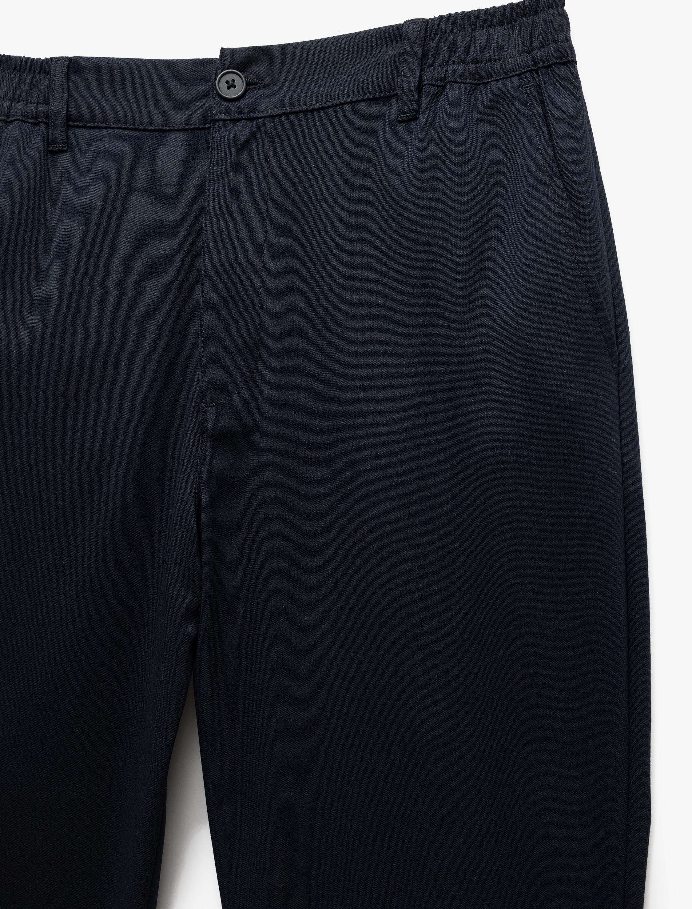   Düğmeli Viskon Karışımlı Chino Cep Detaylı Kumaş Pantolon