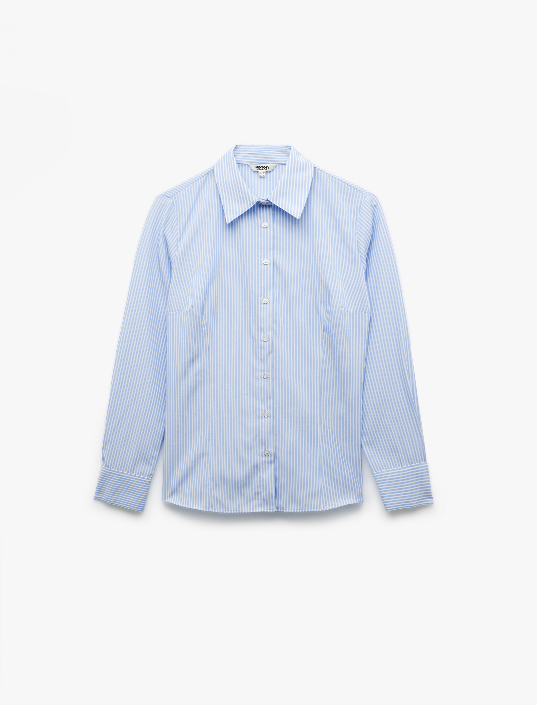   Uzun Kollu Klasik Yaka Poplin Gömlek