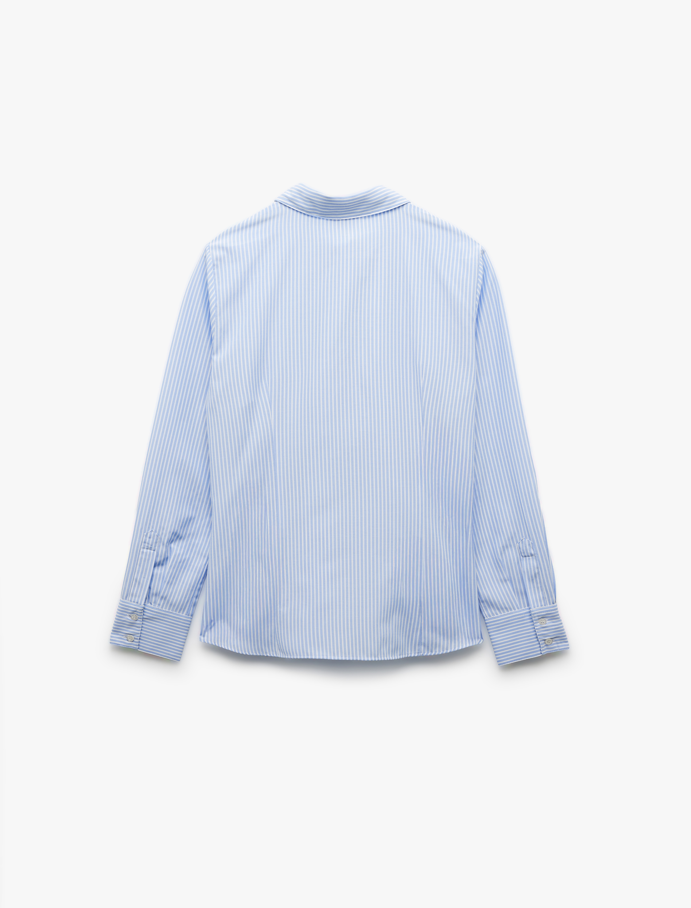   Uzun Kollu Klasik Yaka Poplin Gömlek