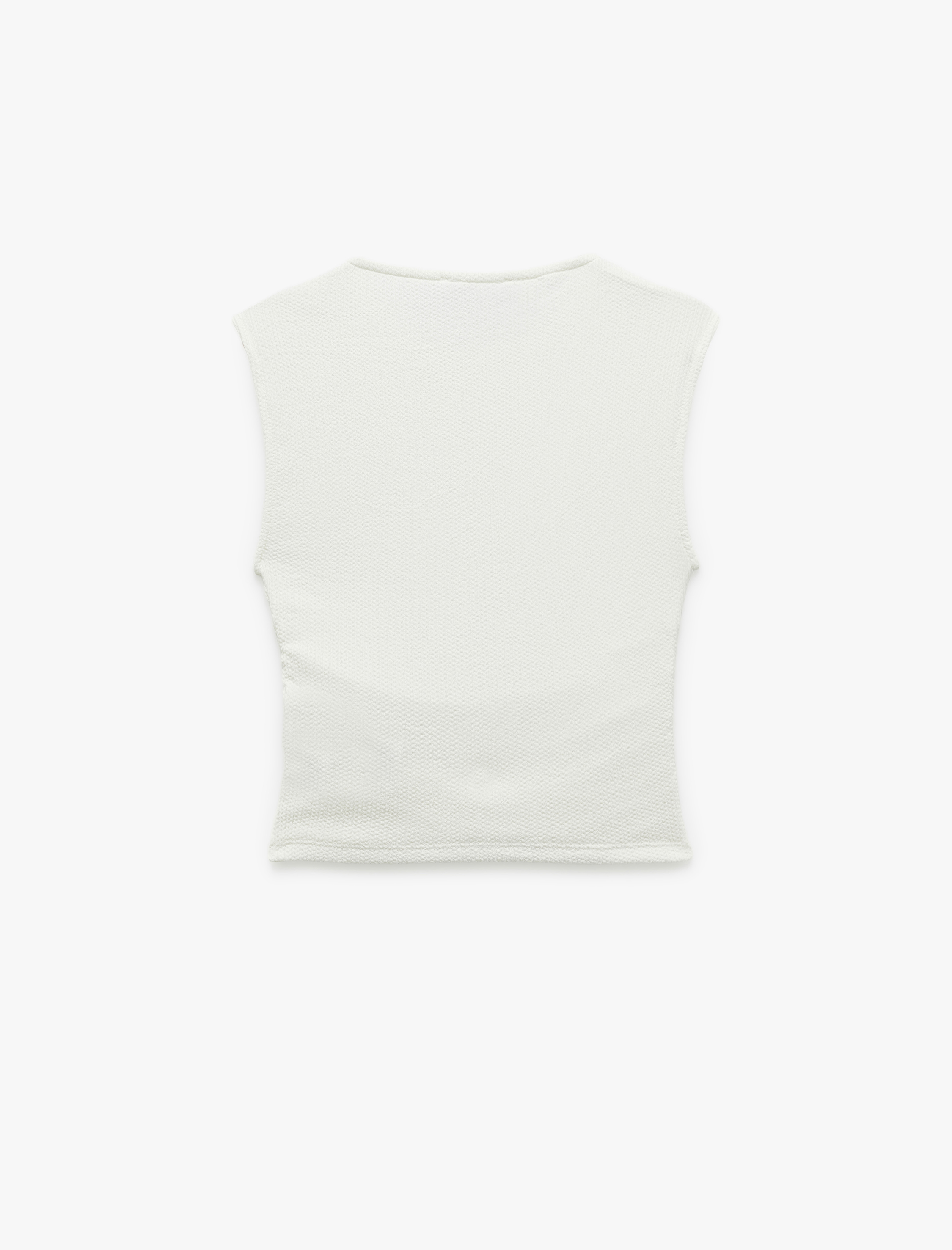   Kolsuz Bisiklet Yaka Slim Fit Bürümcük Drapeli Bluz