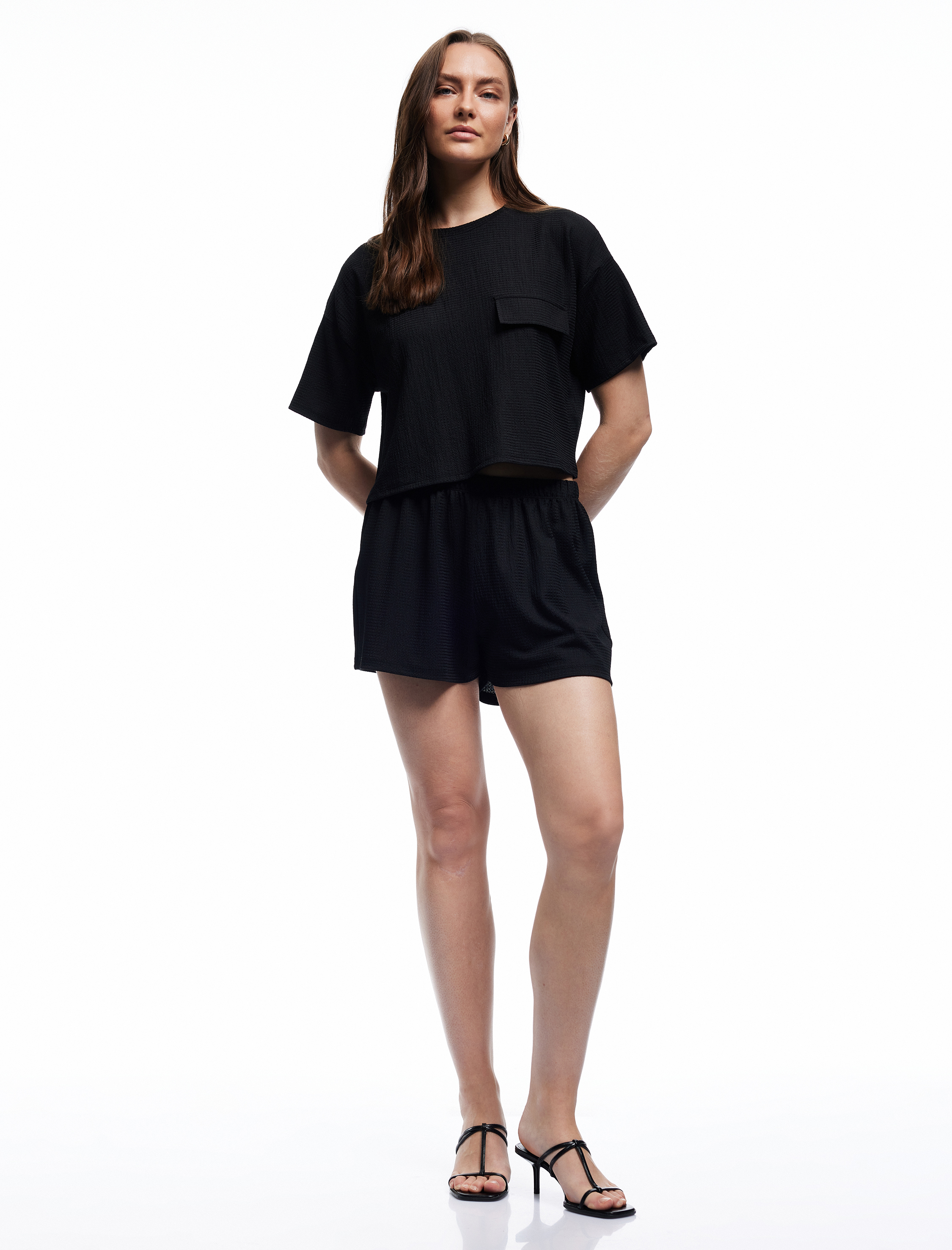   Bürümcük Kumaş Regular Fit Mini Şort