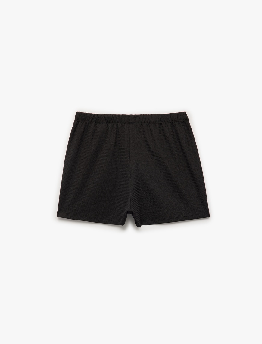   Bürümcük Kumaş Regular Fit Mini Şort
