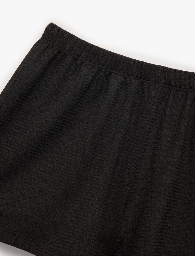 Bürümcük Kumaş Regular Fit Mini Şort_4