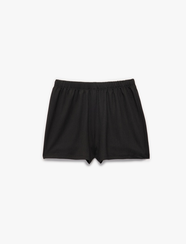 Bürümcük Kumaş Regular Fit Mini Şort_3