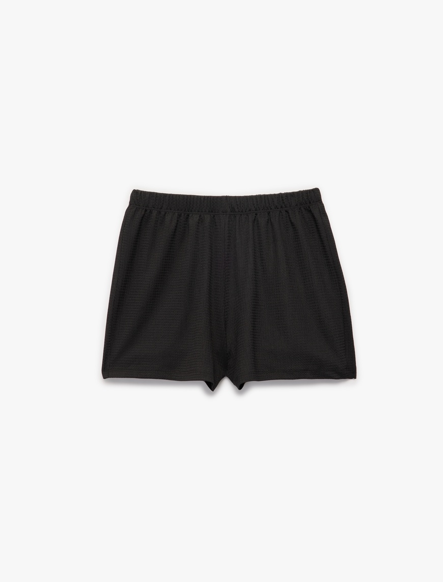   Bürümcük Kumaş Regular Fit Mini Şort