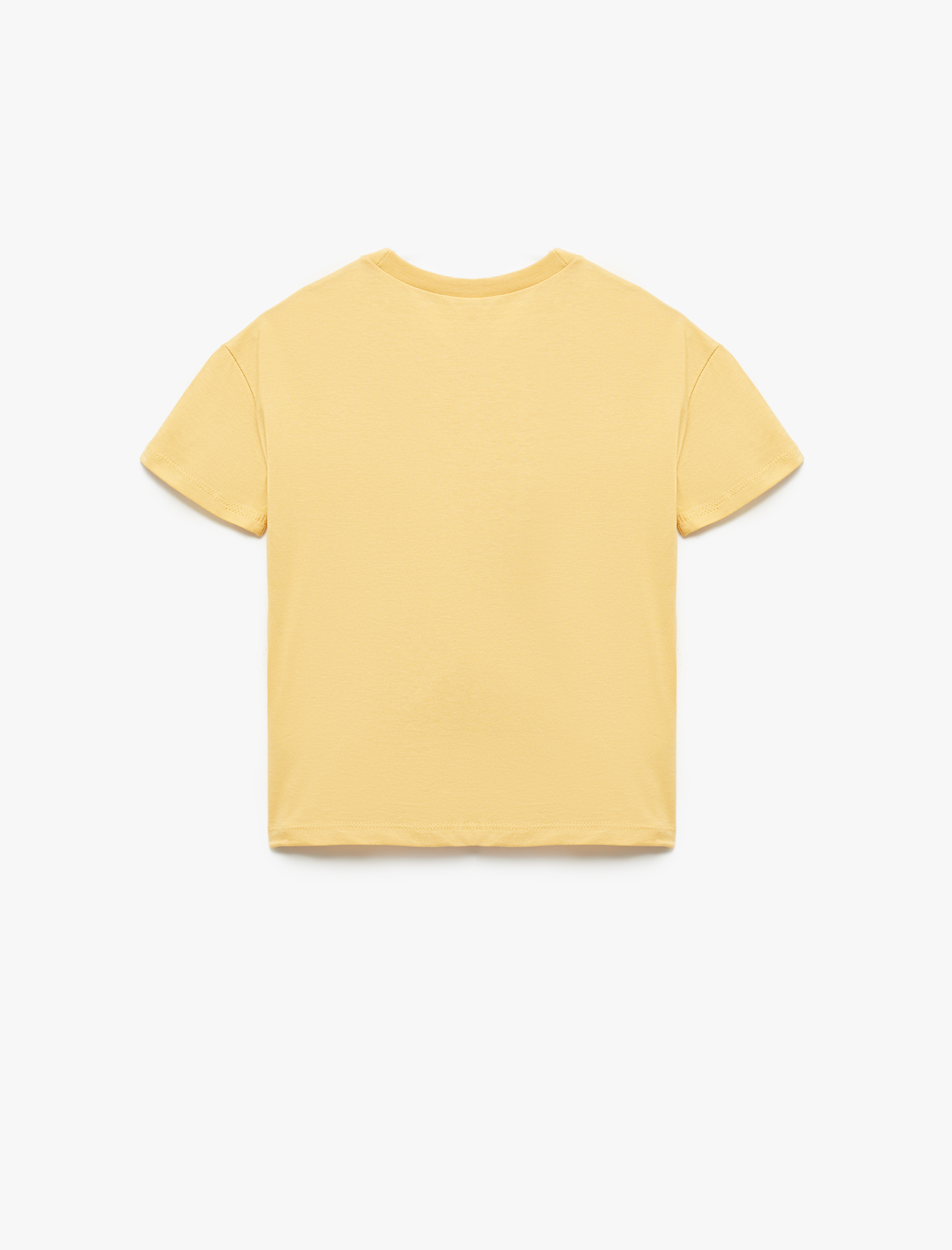  Erkek Bebek Palmiye Baskılı Bisiklet Yaka Kısa Kollu Pamuklu Tişört