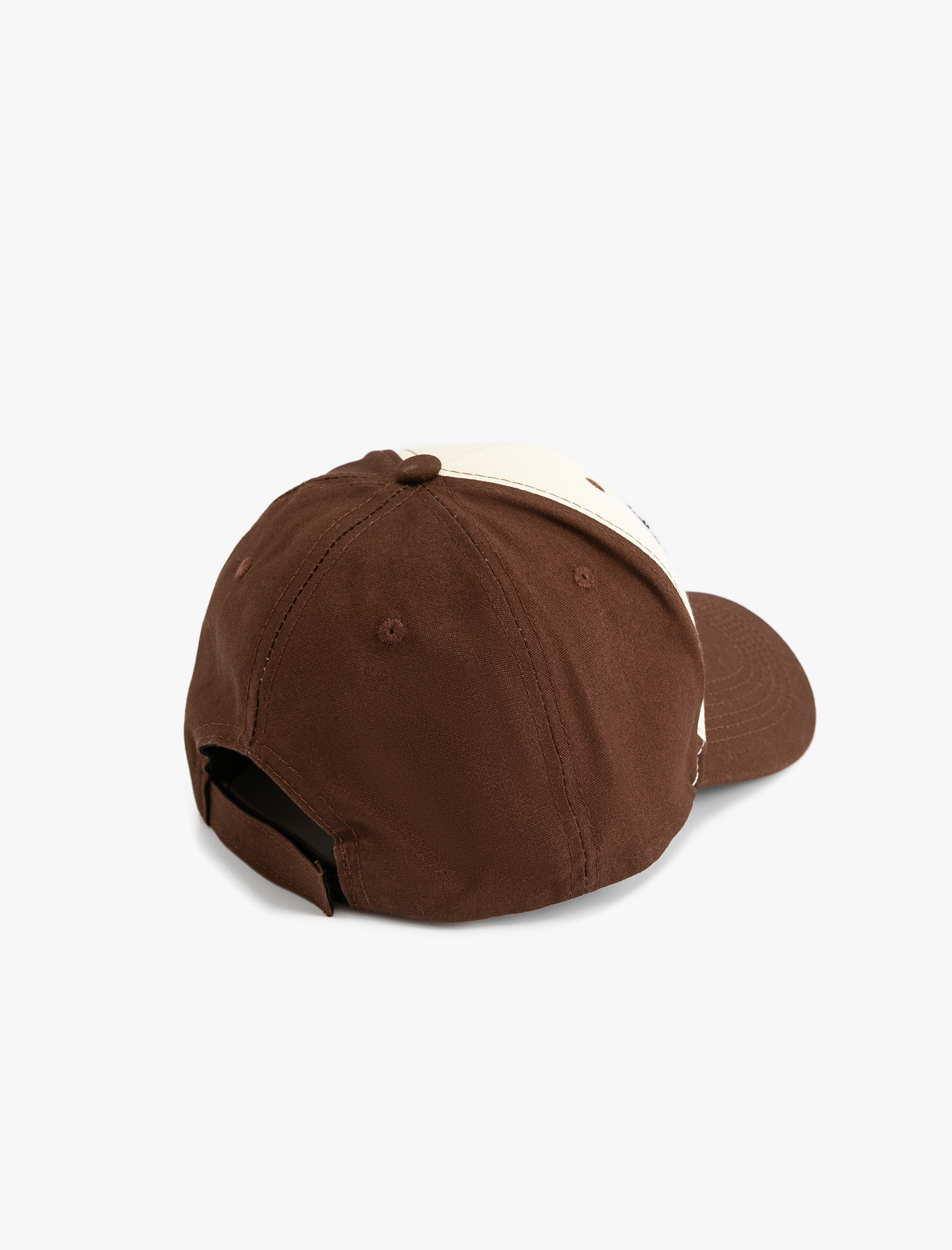 Erkek Pamuklu Kumaş Detaylı Renk Kontrastlı Kep Şapka