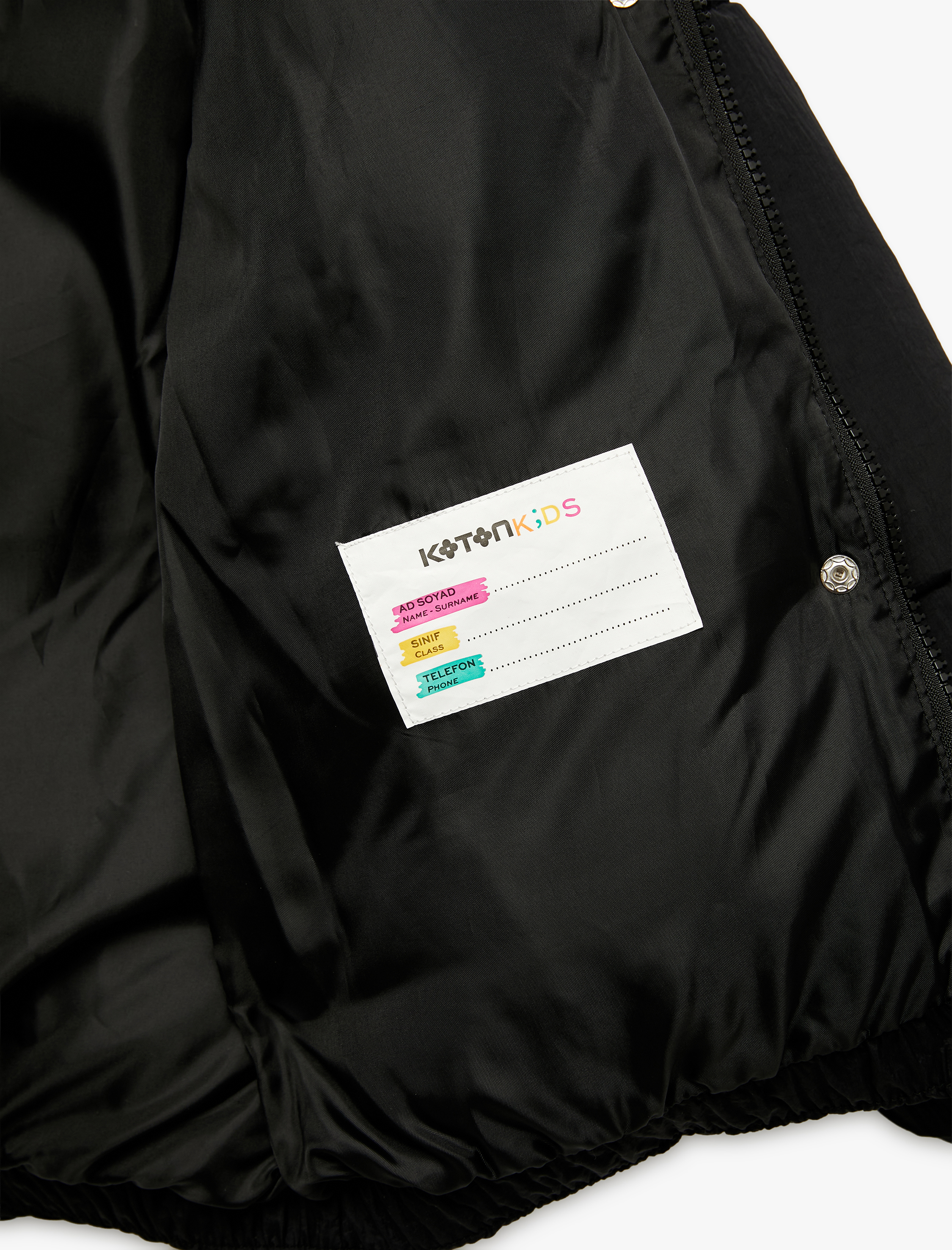  Kız Çocuk Uzun Kollu Kapşonlu Şişme Mont