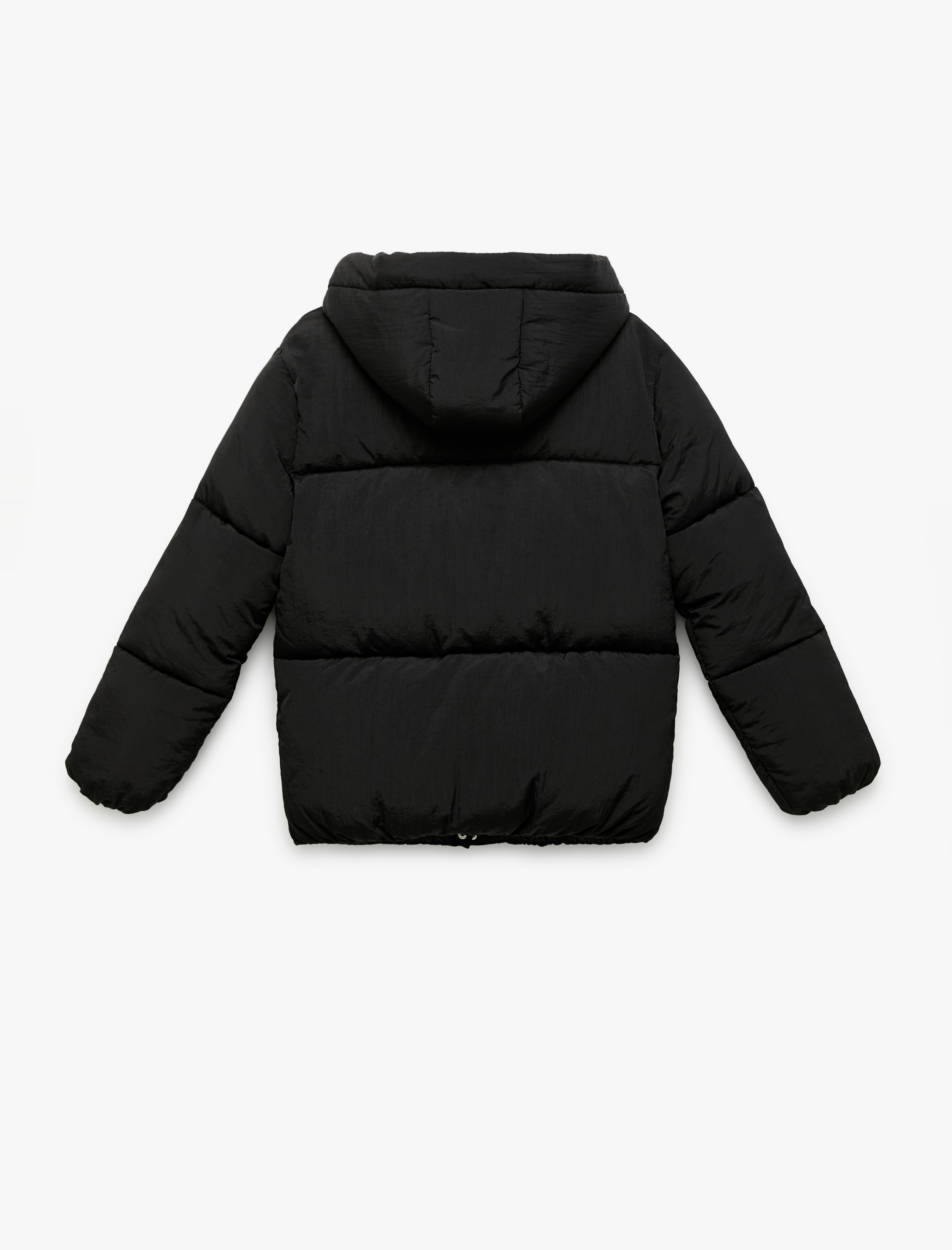  Kız Çocuk Uzun Kollu Kapşonlu Şişme Mont