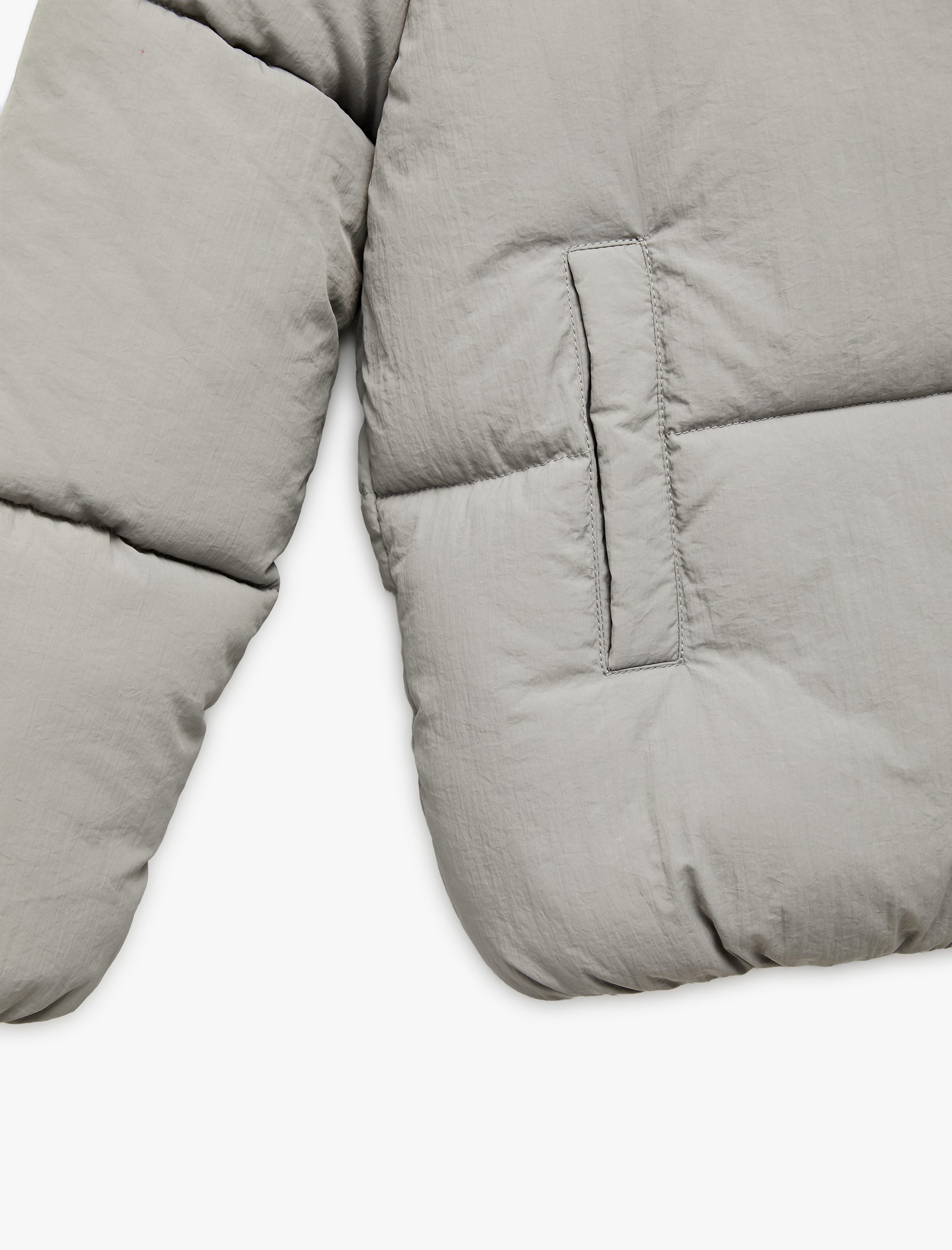  Kız Çocuk Uzun Kollu Kapşonlu Şişme Mont