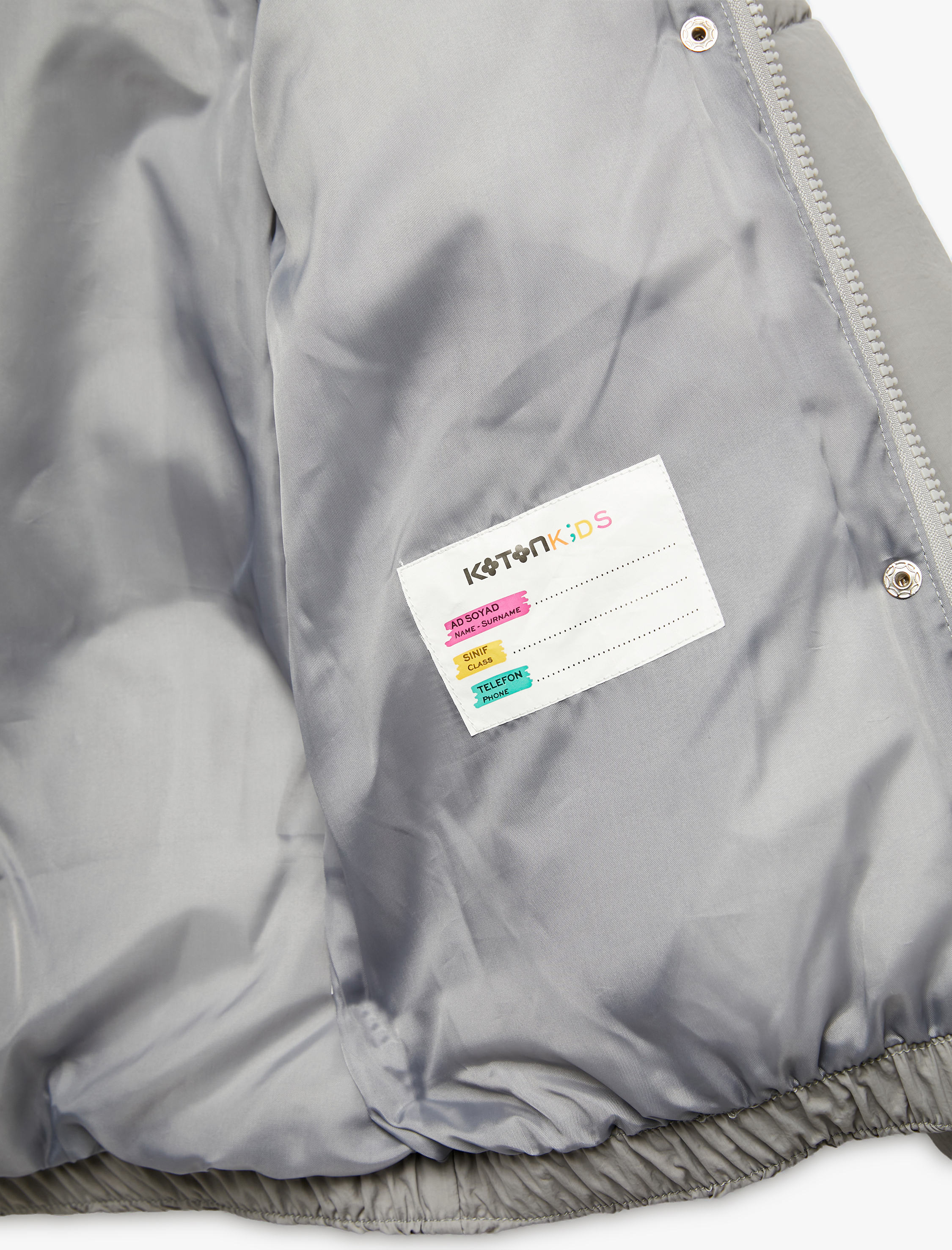  Kız Çocuk Uzun Kollu Kapşonlu Şişme Mont