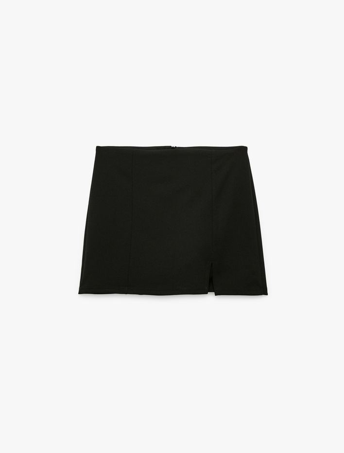  Krep Scuba Kumaş Mini Şort Etek
