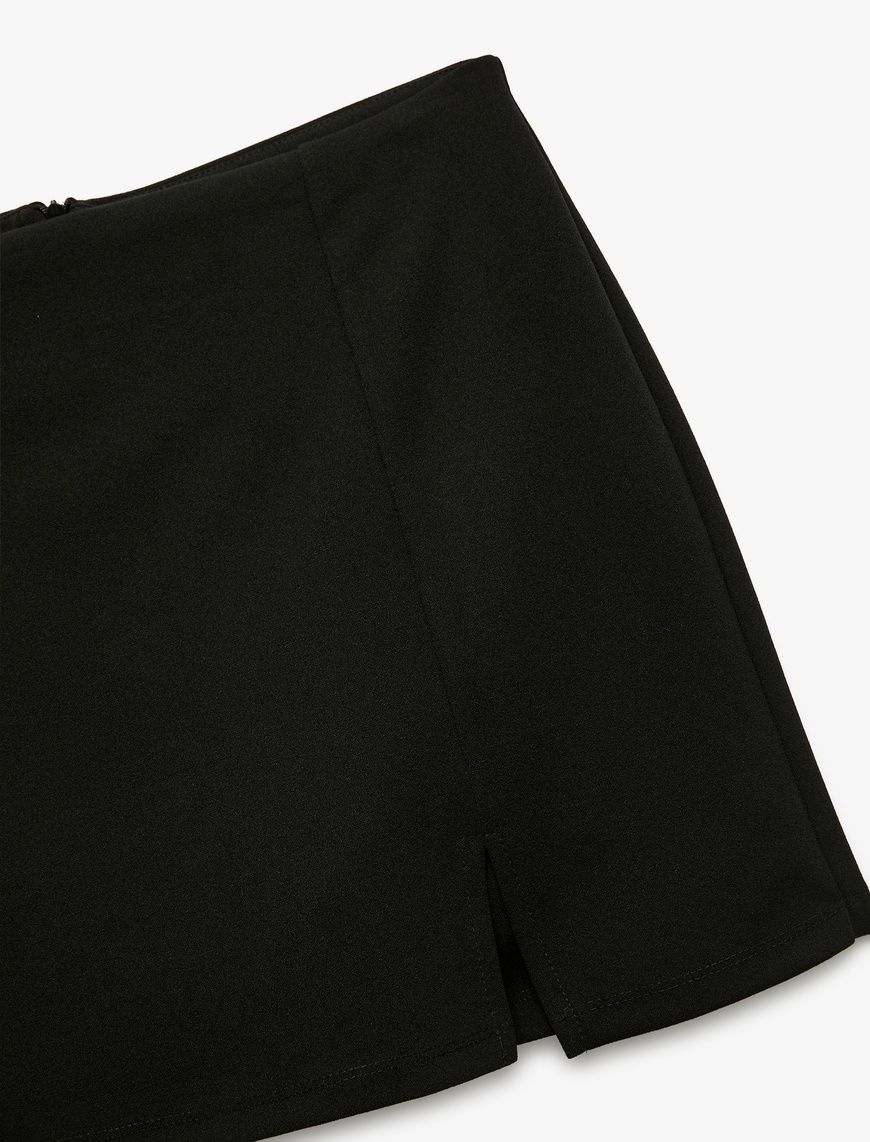   Krep Scuba Kumaş Mini Şort Etek
