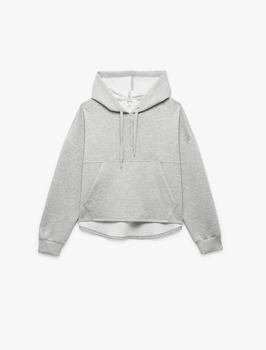   Regular Fit Kanguru Cepli Uzun Kollu Kapüşonlu Sweatshirt