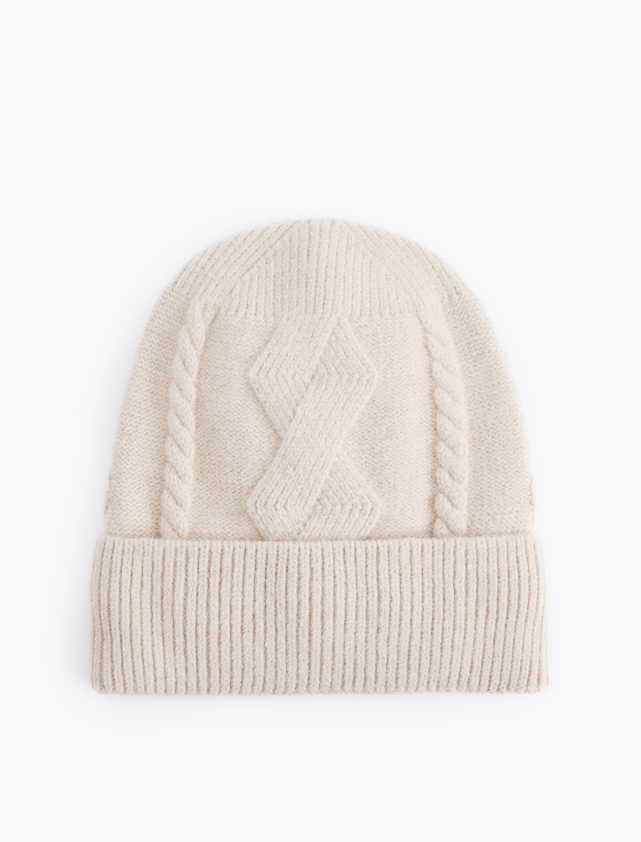  Kadın Katlı Saç Örgüsü Dokulu Örgü Bere