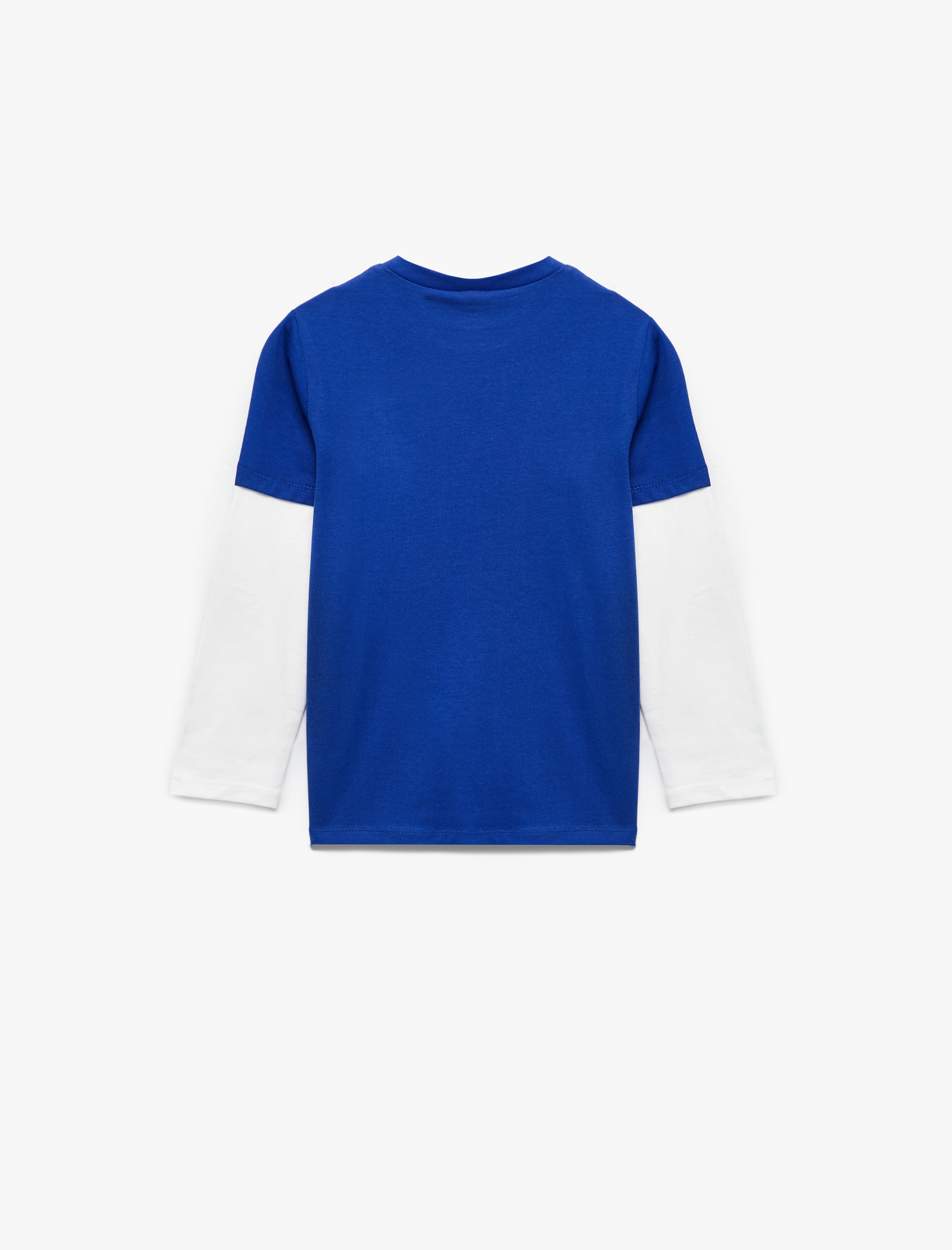  Erkek Çocuk Uzun Kollu Bisiklet Yaka Basketbol Baskılı Pamuklu Tişört