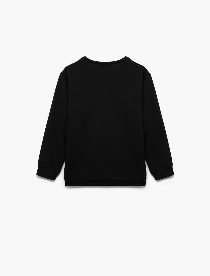  Erkek Çocuk Uzun Kollu Bisiklet Yaka Basic Sweatshirt