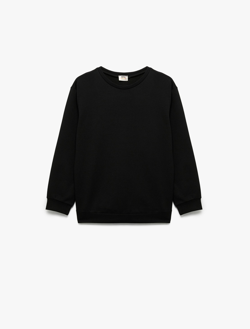  Erkek Çocuk Uzun Kollu Bisiklet Yaka Basic Sweatshirt