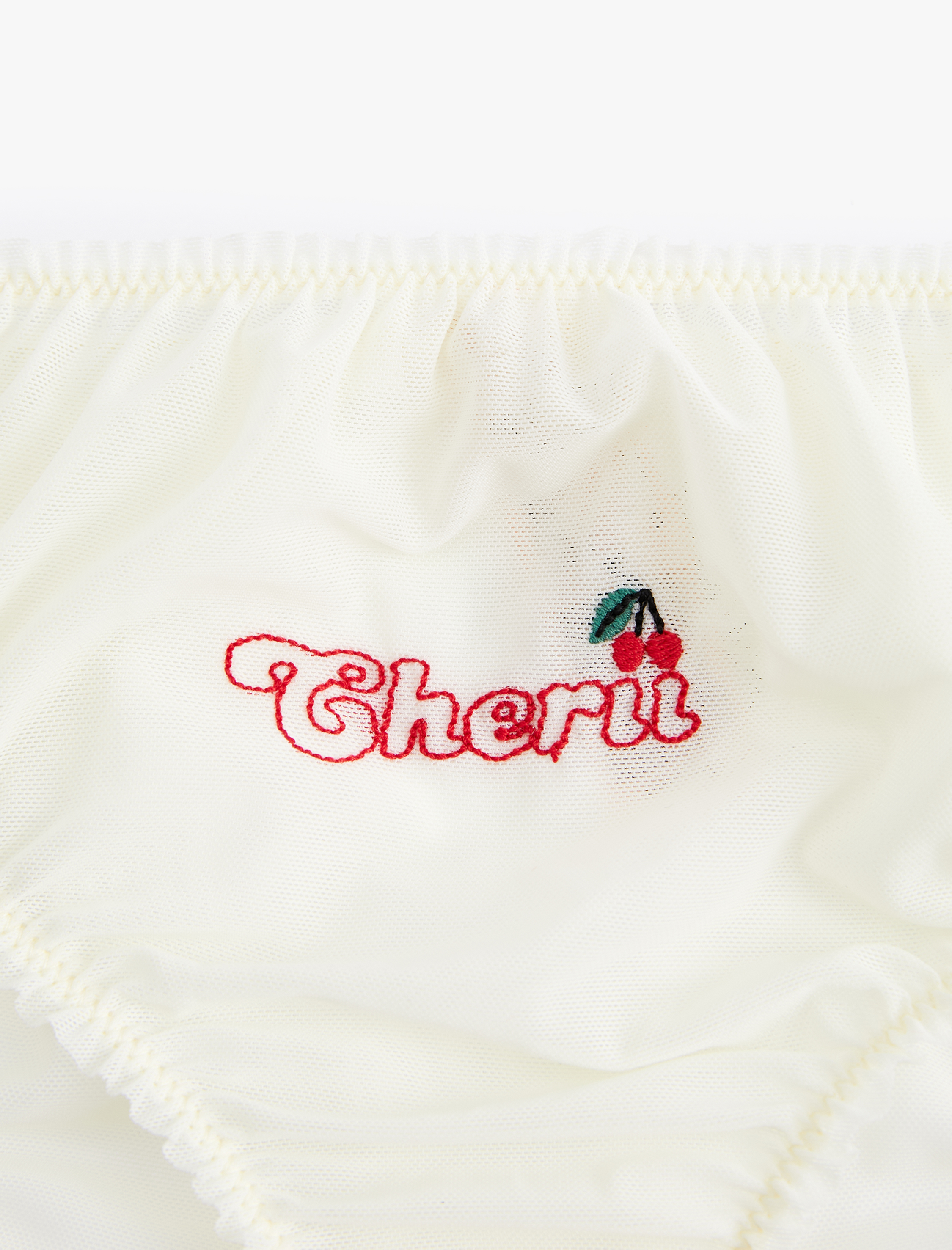   Kiraz Baskılı Fırfır Detaylı Tül Külot