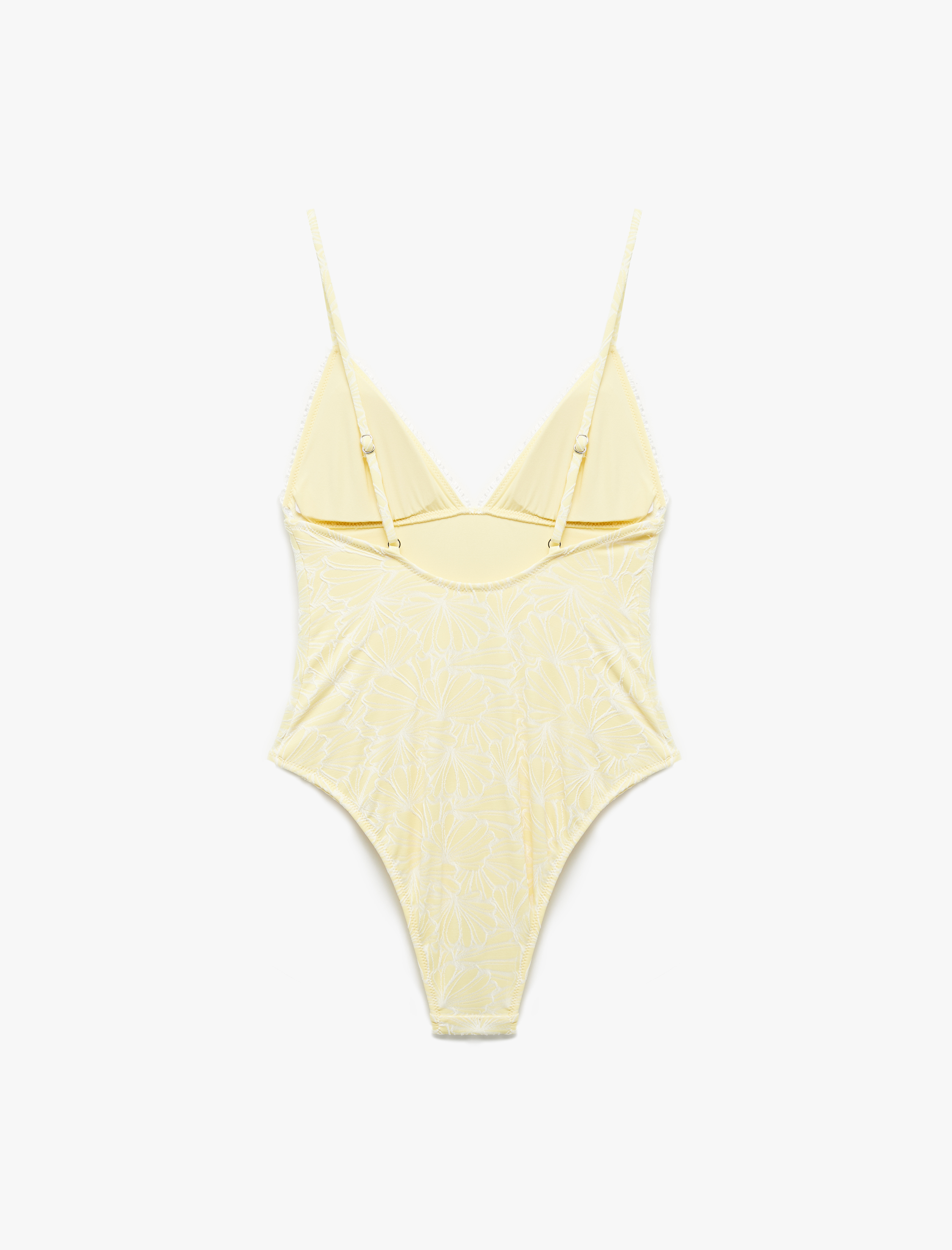   Koton X Sibil Çetinkaya - Floral Dokulu İnce Askılı Mayo