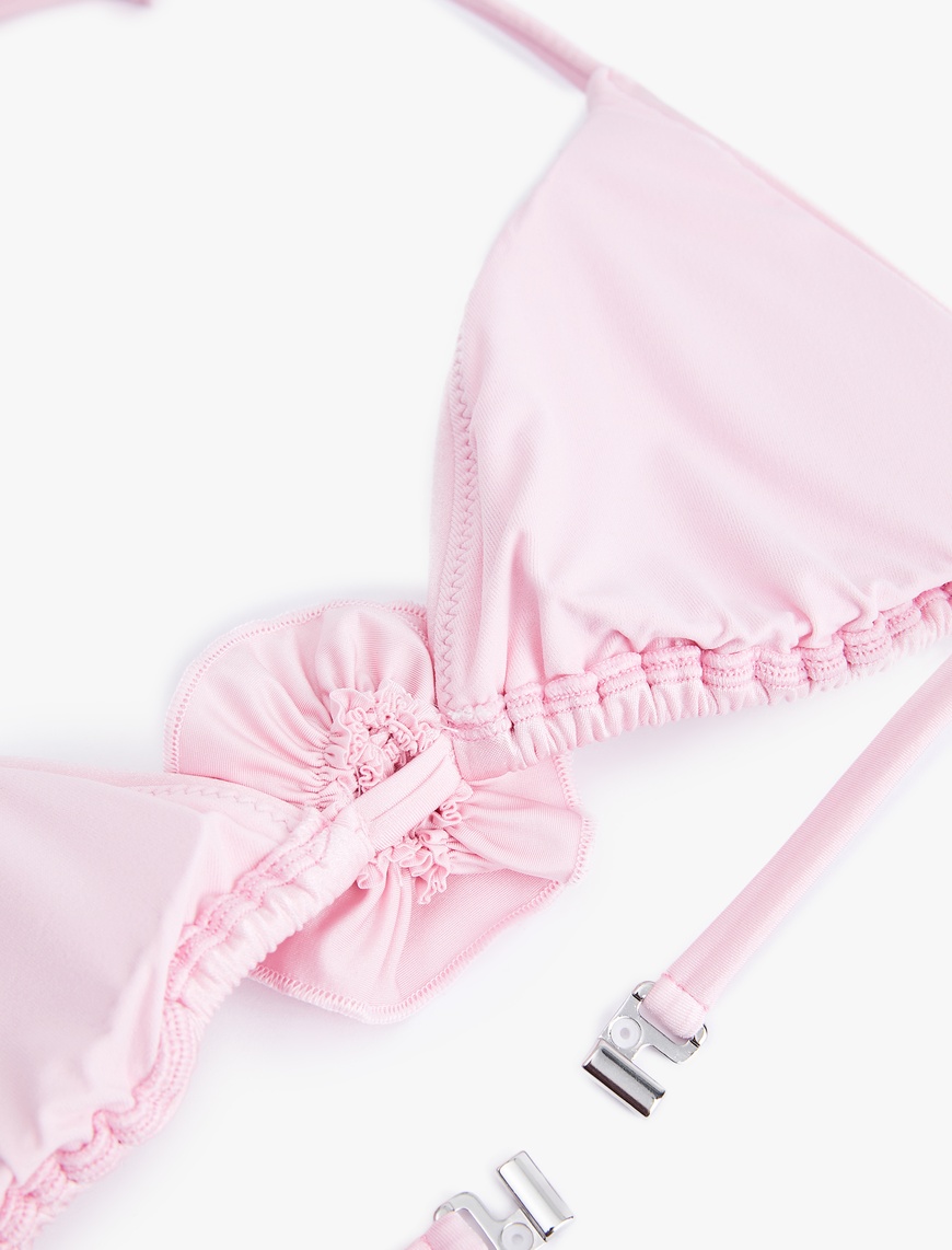   Koton X Sibil Çetinkaya - Gül Aplike Detaylı Üçgen Bikini Üstü