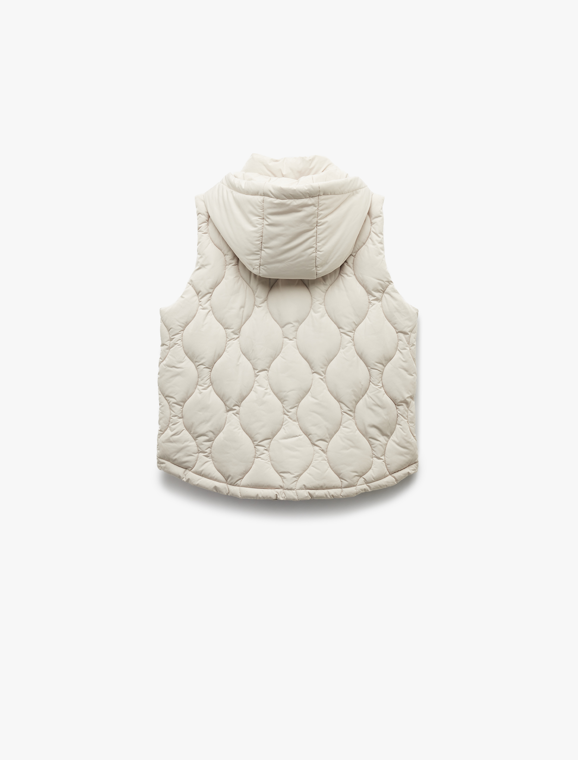   Fermuarlı Cepli Su İtici Kapüşonlu Kolsuz Kapitone Şişme Yelek