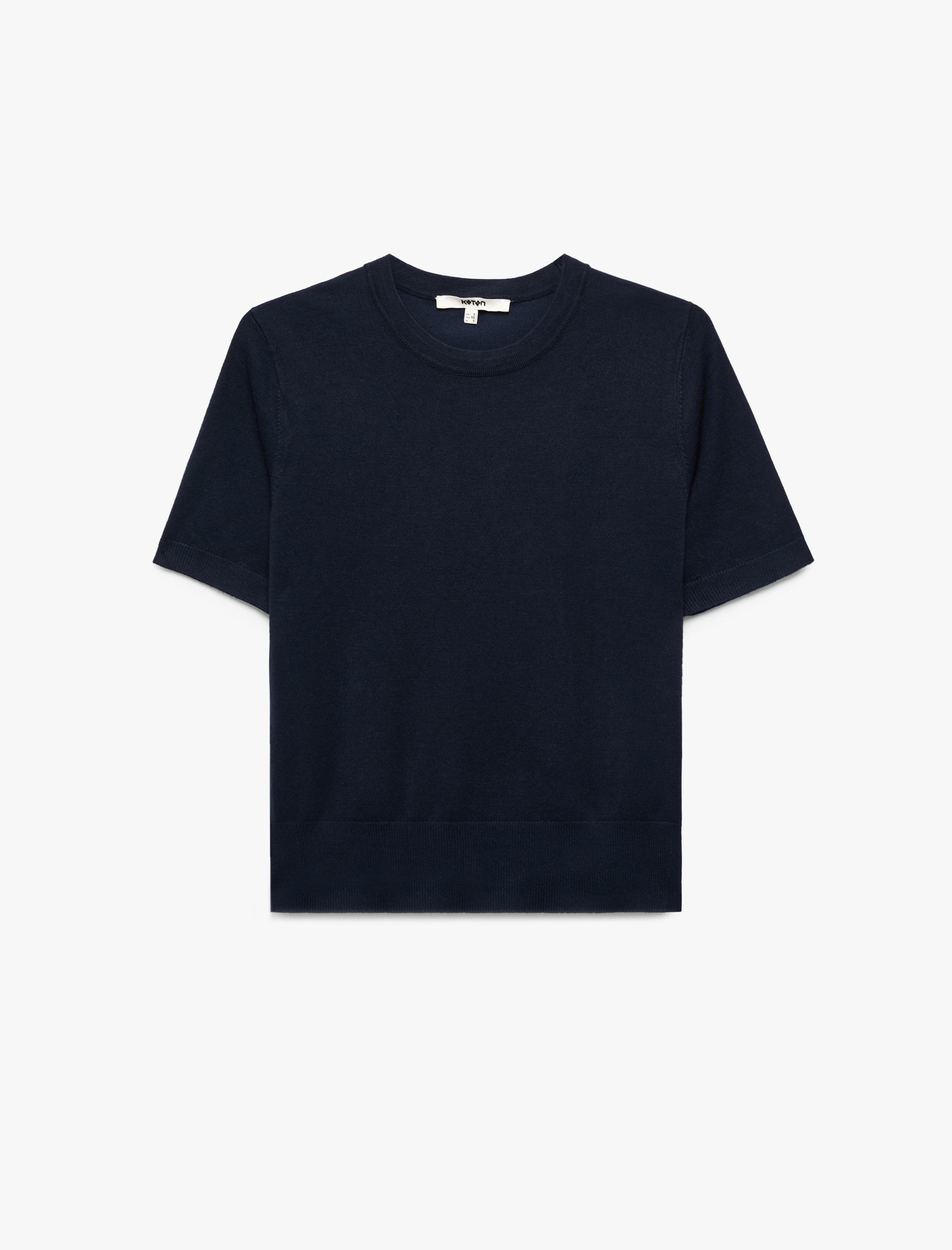   Kısa Kollu Bisiklet Yaka Basic Triko Kazak