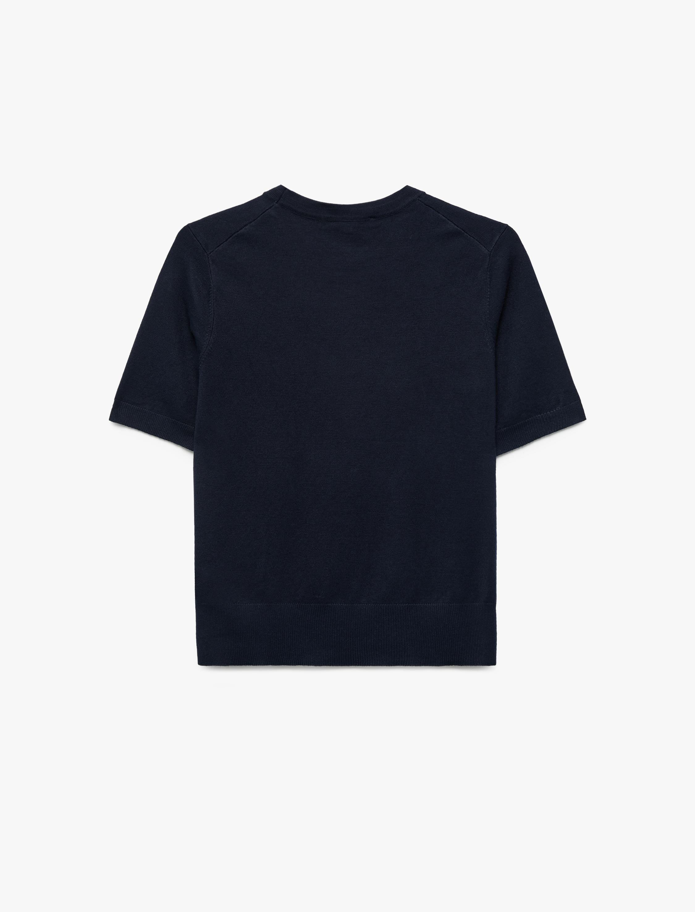   Kısa Kollu Bisiklet Yaka Basic Triko Kazak