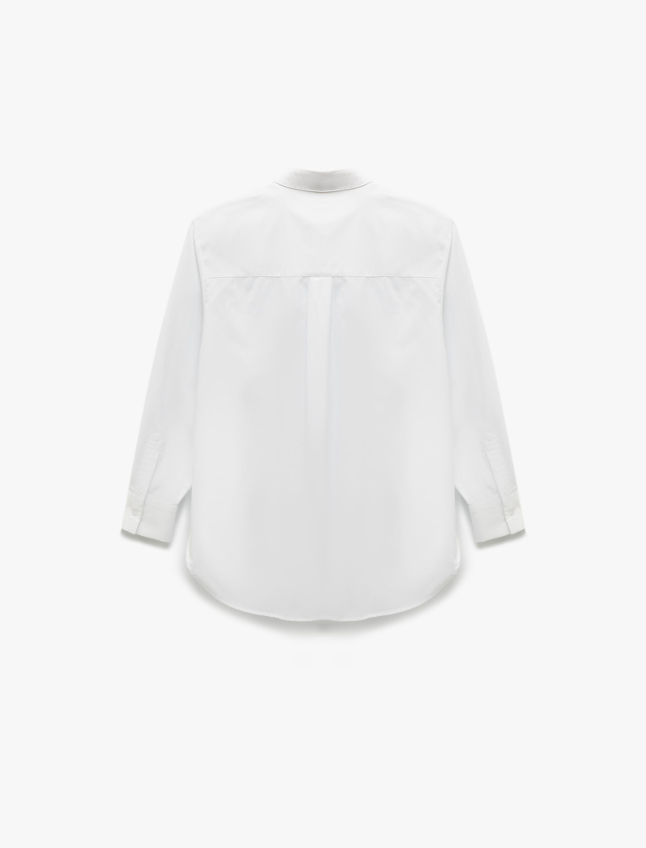   Rahat Kalıp Pamuklu Klasik Yaka Uzun Kollu Poplin Gömlek