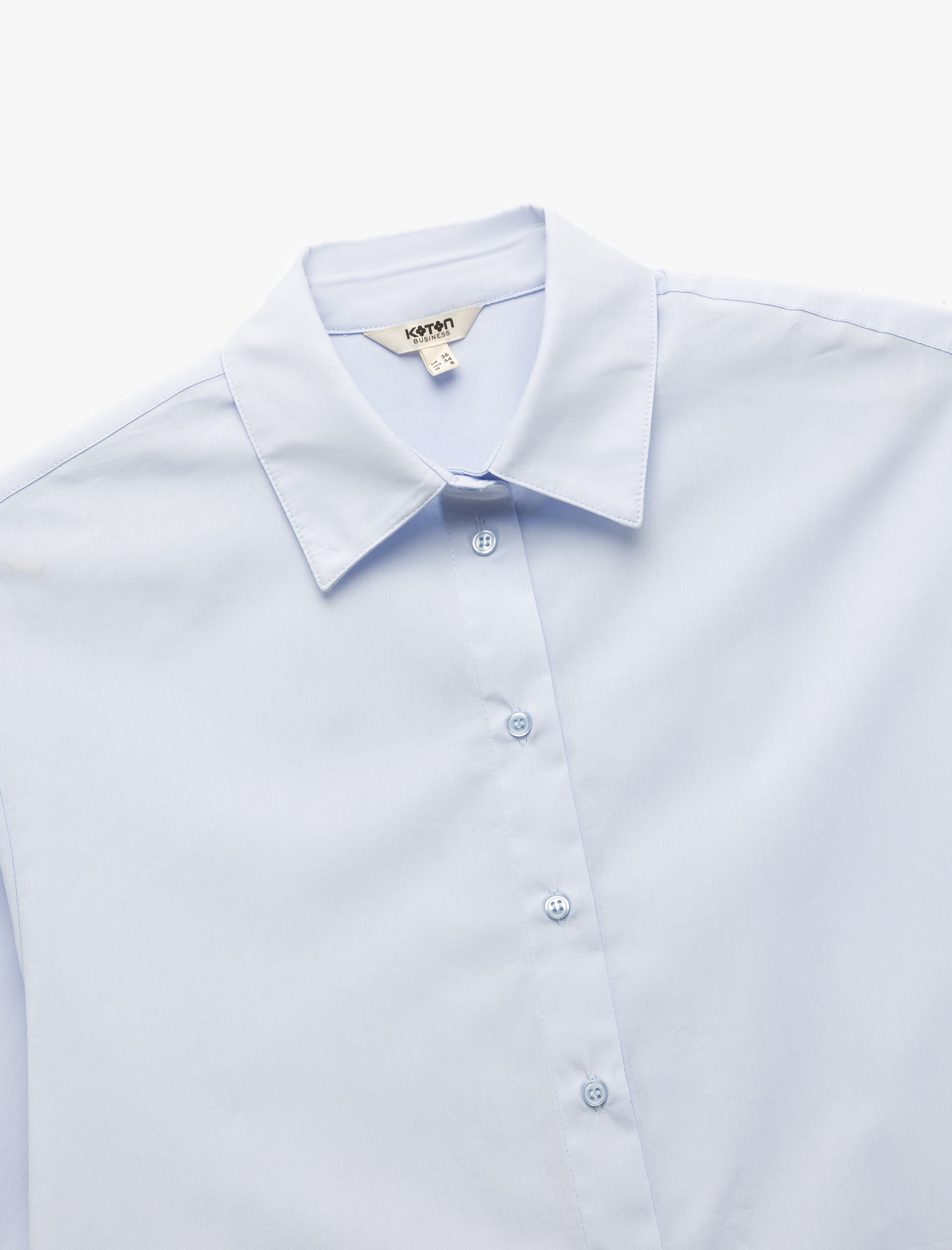   Rahat Kalıp Pamuklu Klasik Yaka Uzun Kollu Poplin Gömlek