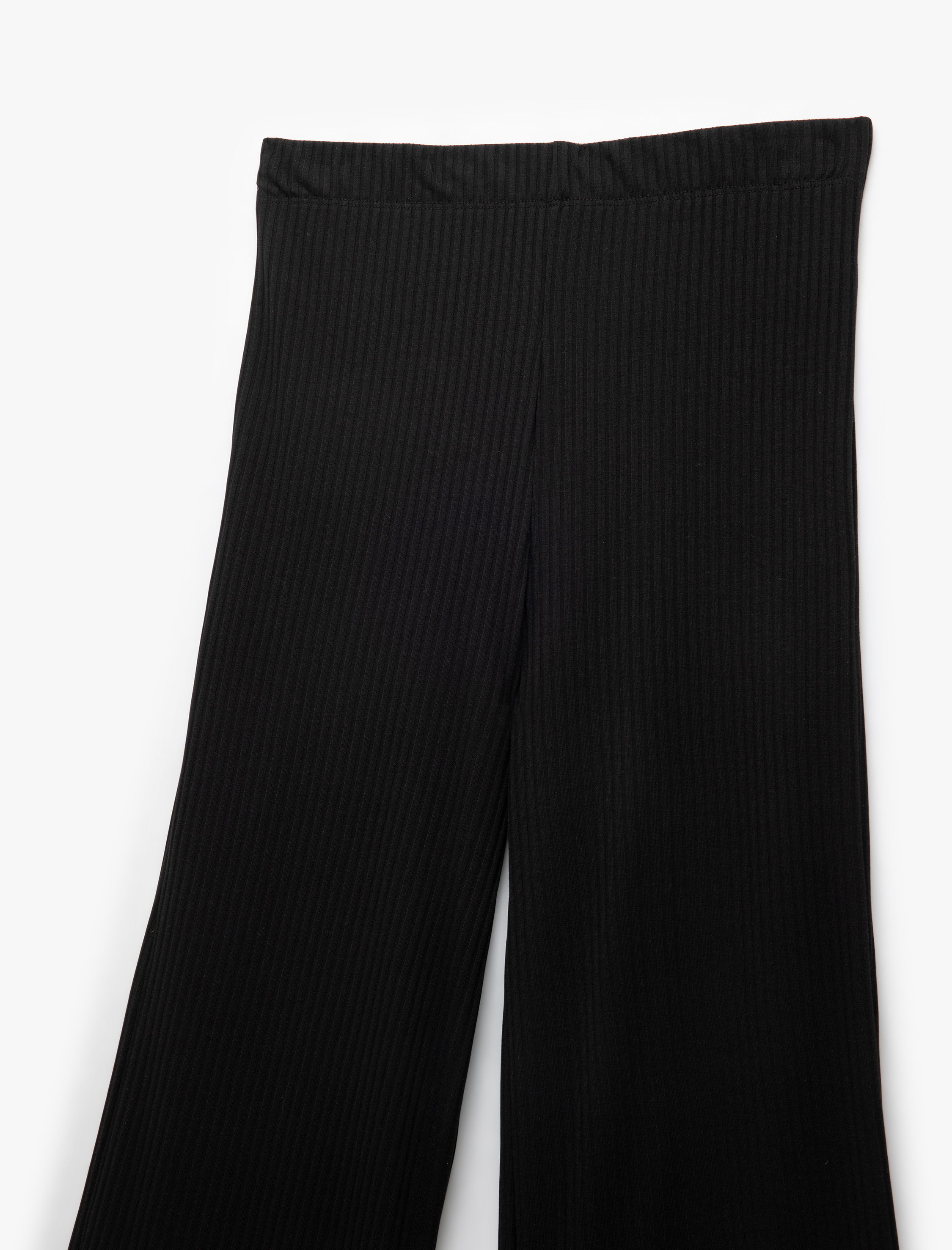   Viskon Karışımlı Yüksek Bel İspanyol Paça Tayt Pantolon