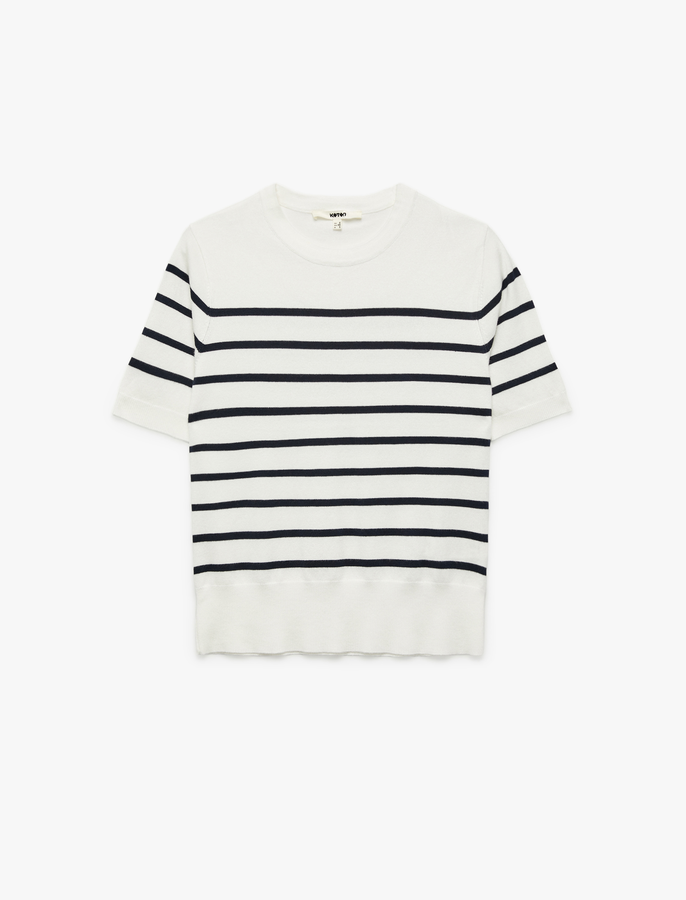   Kısa Kollu Bisiklet Yaka Basic Triko Kazak