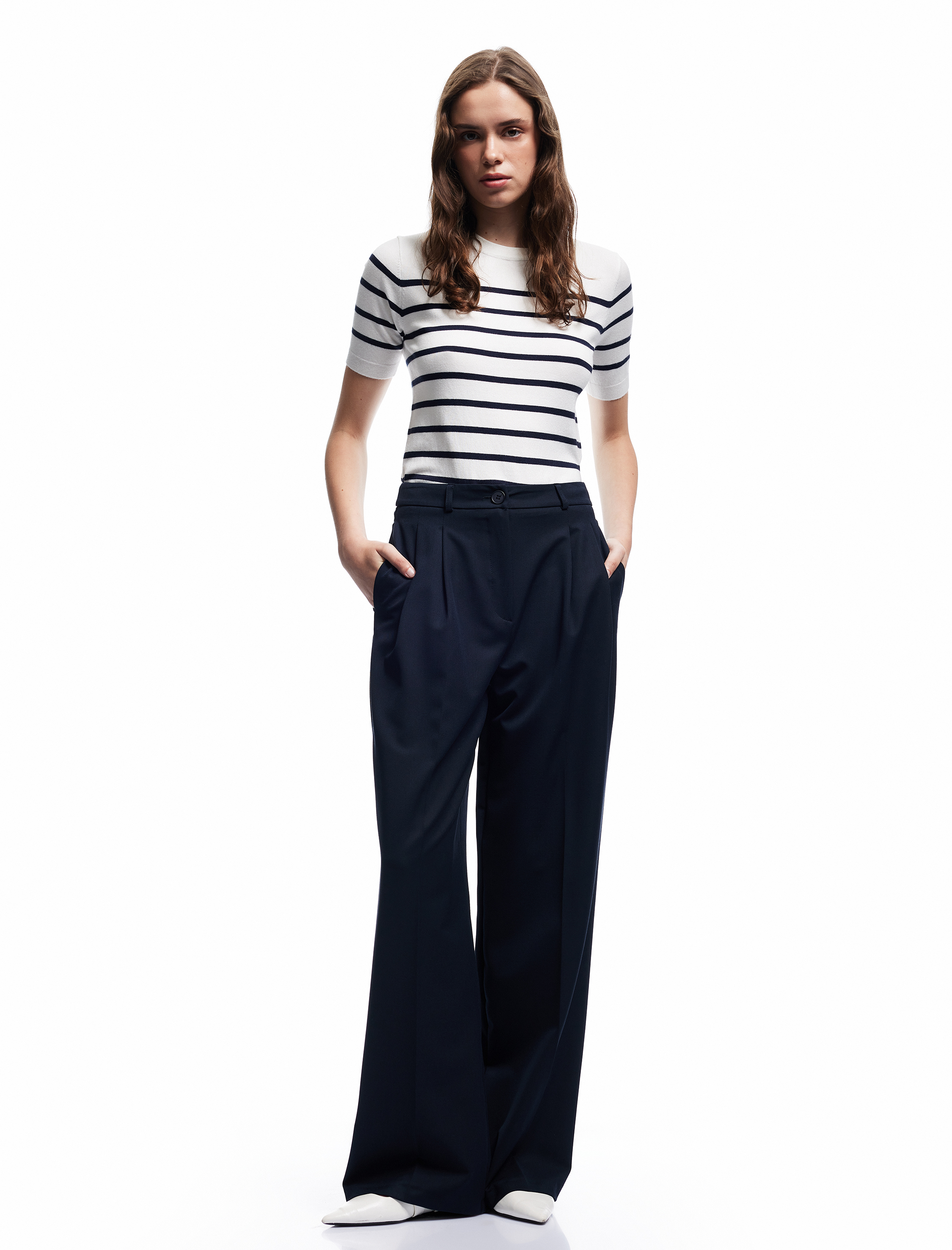   Kısa Kollu Bisiklet Yaka Basic Triko Kazak