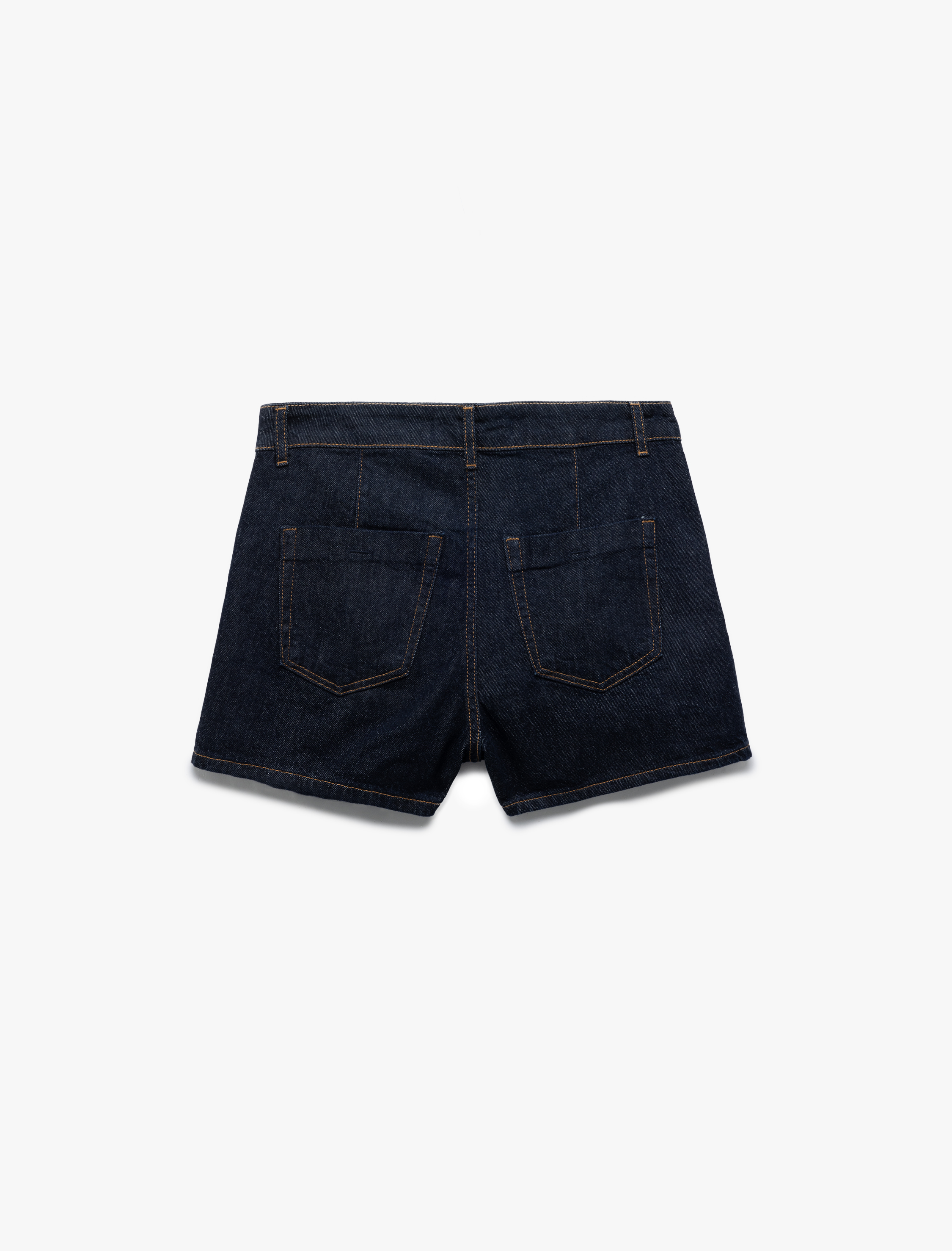   Pamuklu Normal Bel Asimetrik Kesim Düğmeli Denim Şort Etek