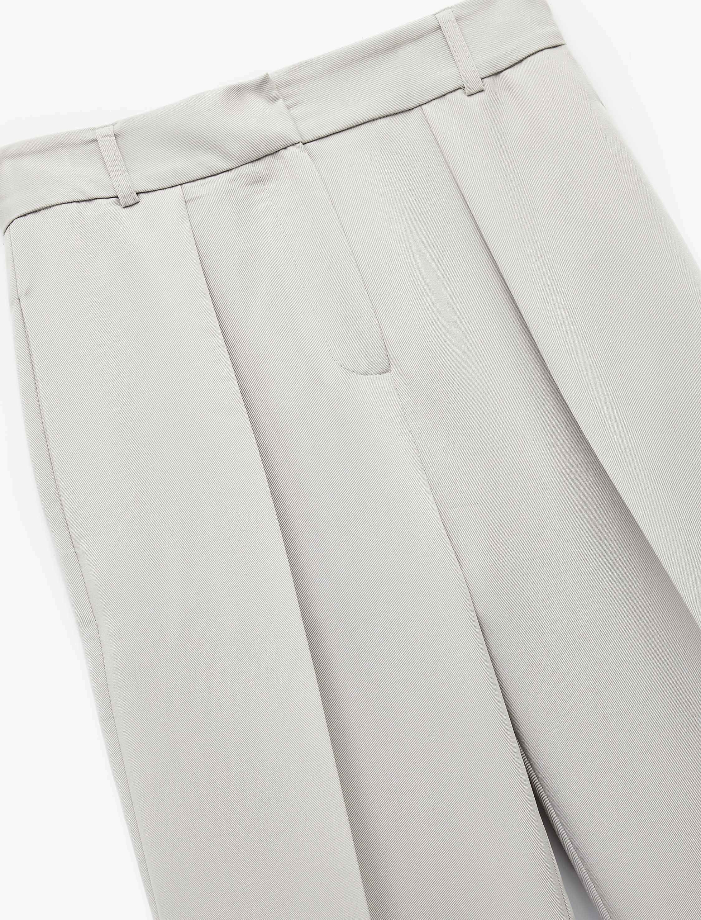   Modal Kumaş Karışımlı Pile Detaylı Cepli Yüksek Bel Geniş Paça Palazzo Pantolon