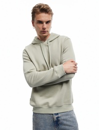 Şardonlu Uzun Kollu Basic Kapşonlu Sweatshirt