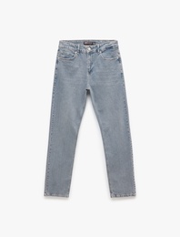Normal Bel Cep Detaylı Straight Fit Jean Pantolon - Mark Jean