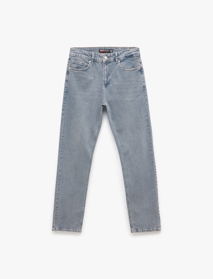  Normal Bel Cep Detaylı Straight Fit Jean Pantolon - Mark Jean