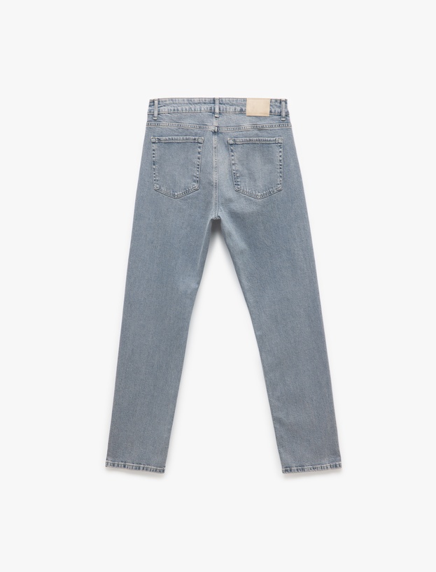 Normal Bel Cep Detaylı Straight Fit Jean Pantolon - Mark Jean_1