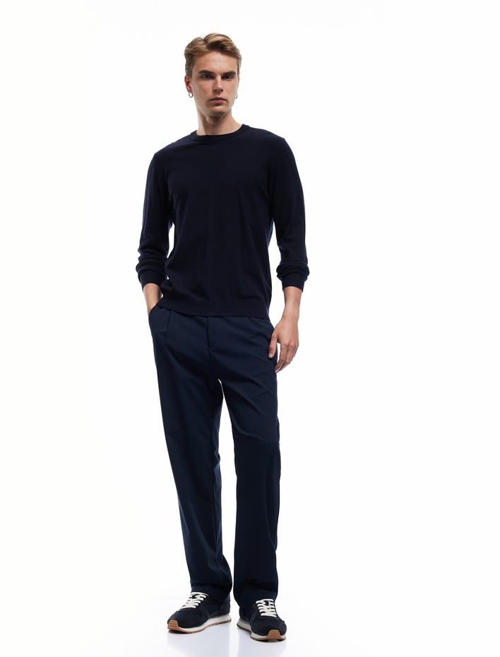  Uzun Kollu Bisiklet Yaka Basic Triko Kazak