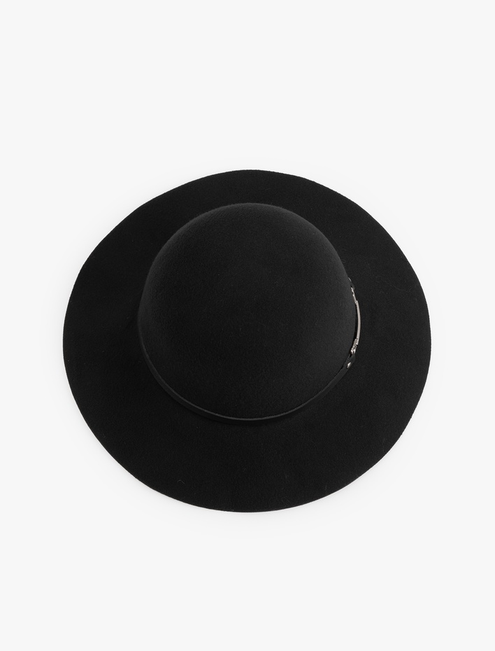 Kadın Bant Detaylı Fötr Şapka