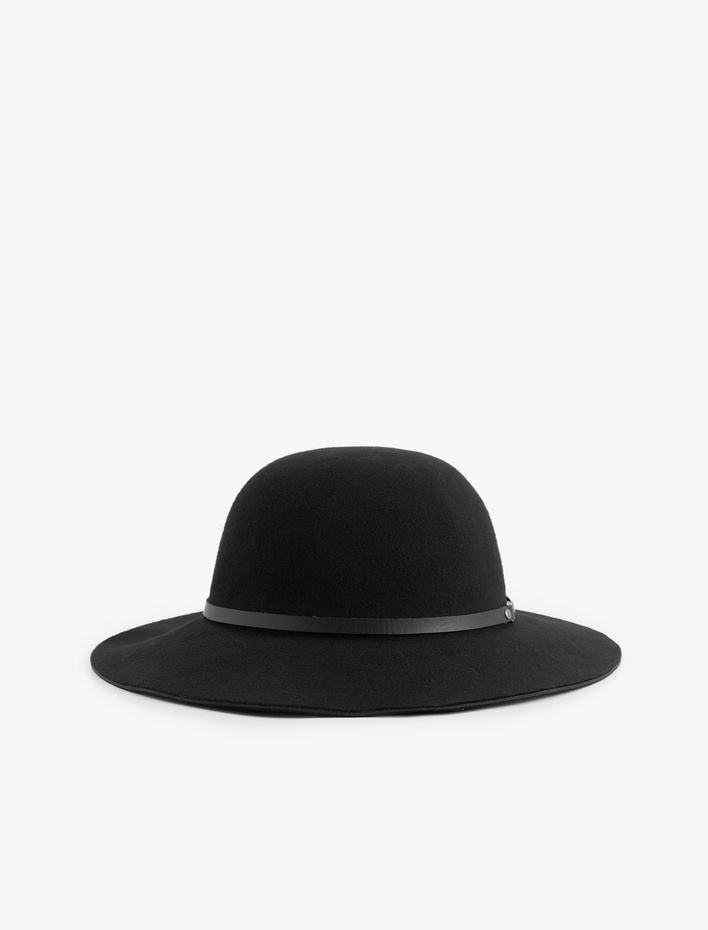 Kadın Bant Detaylı Fötr Şapka